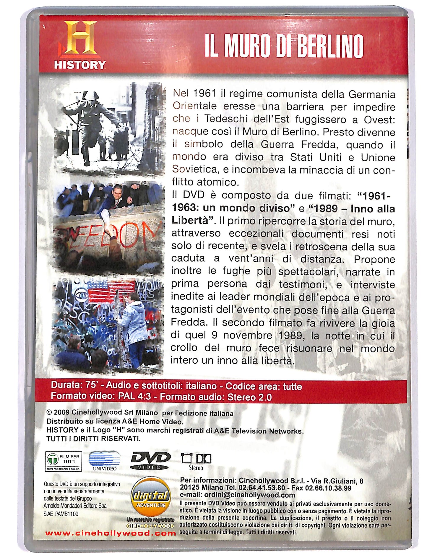 EBOND Il muro di Berlino Edizione speciale EDITORIALE DVD DB775720