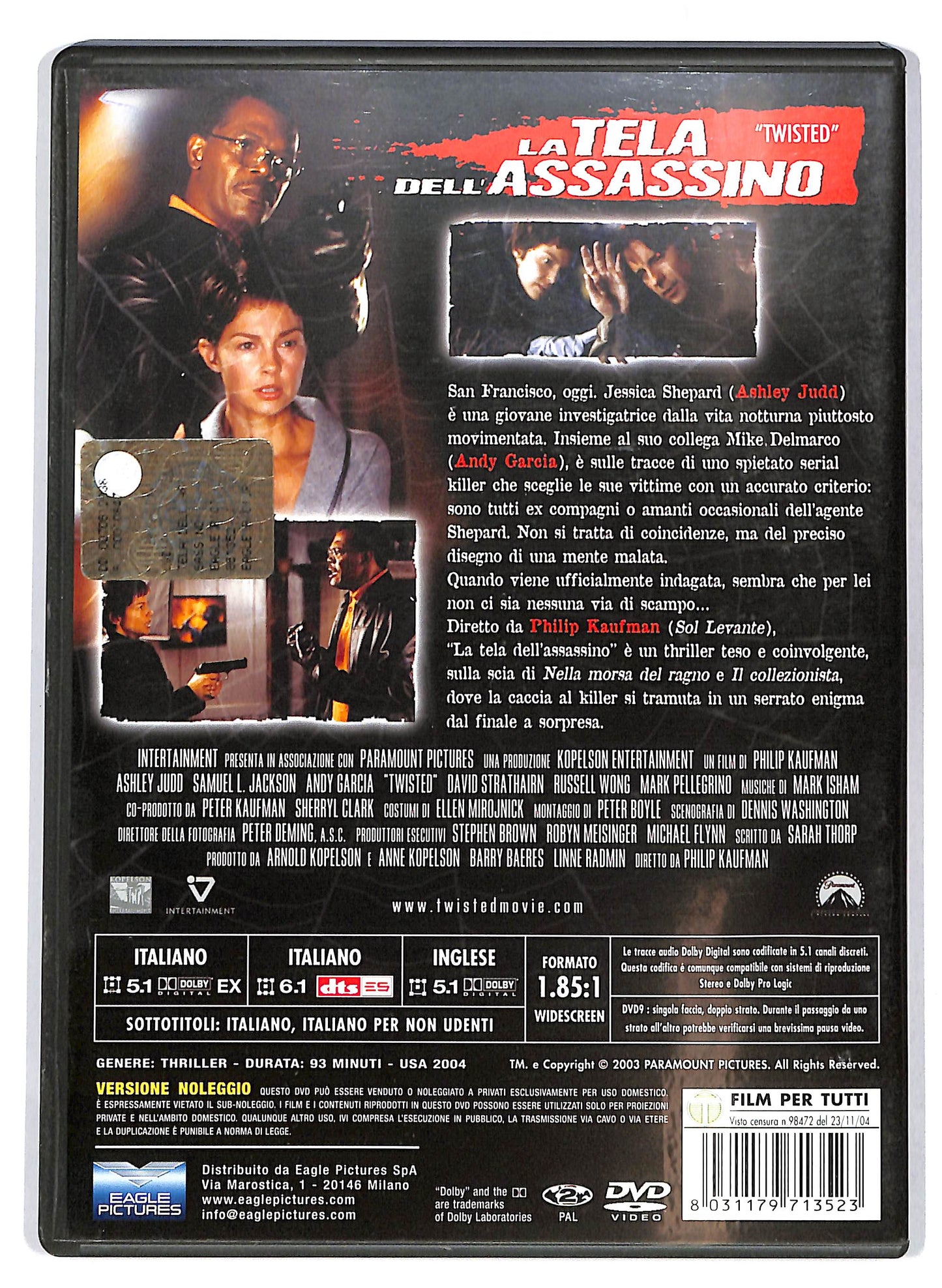 EBOND La Tela dell'assassino NOLEGGIO DVD DB776153