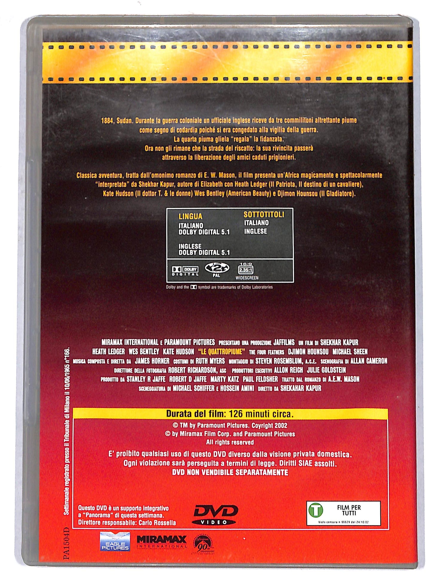 EBOND Le quattro piume EDITORIALE DVD DB776333