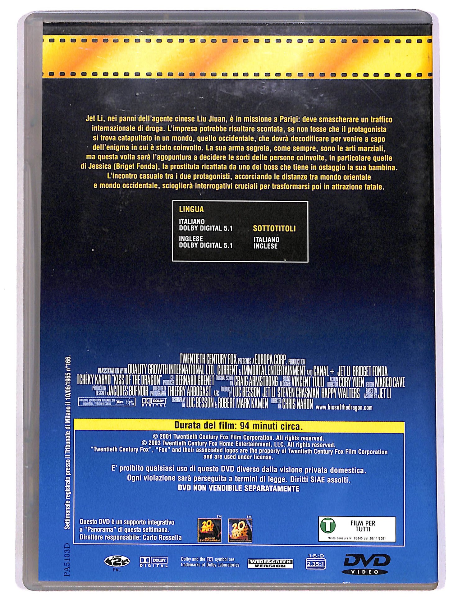 EBOND Kiss of the Dragon EDITORIALE DVD DB776335