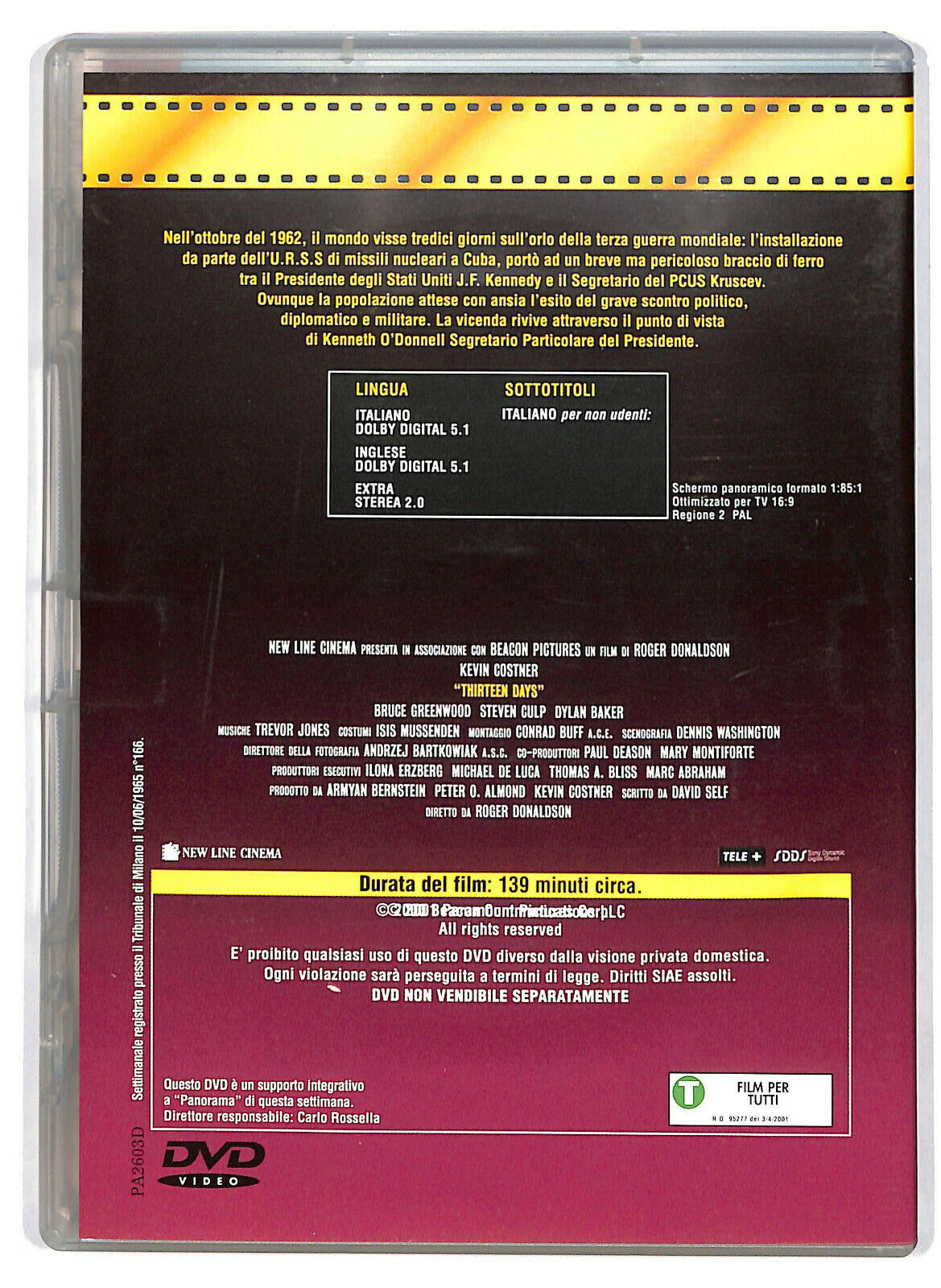 EBOND Thirteen Days  Editoriale DVD DB776343