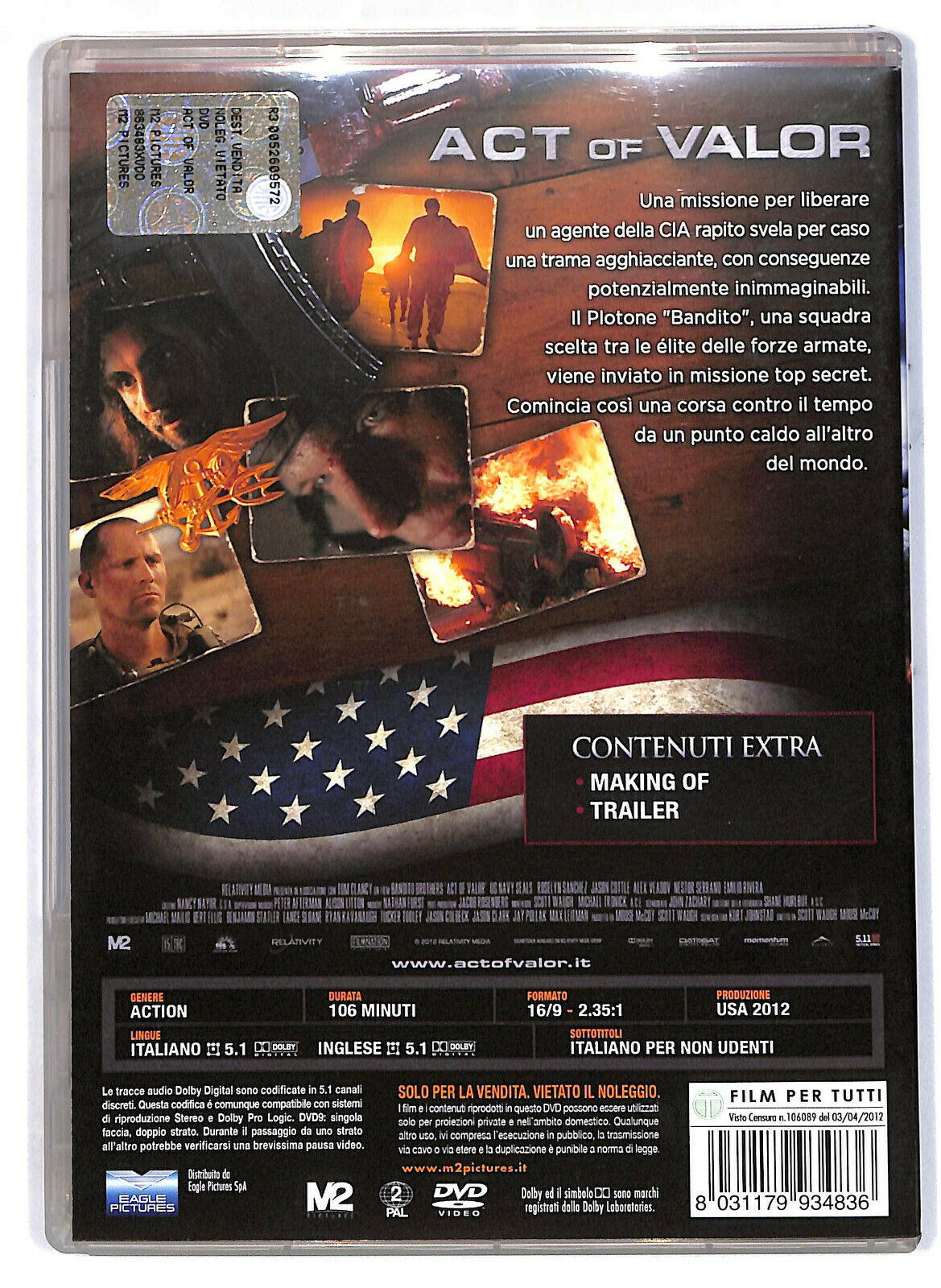 EBOND Act Of Valor NOLEGGIO DVD DB776808