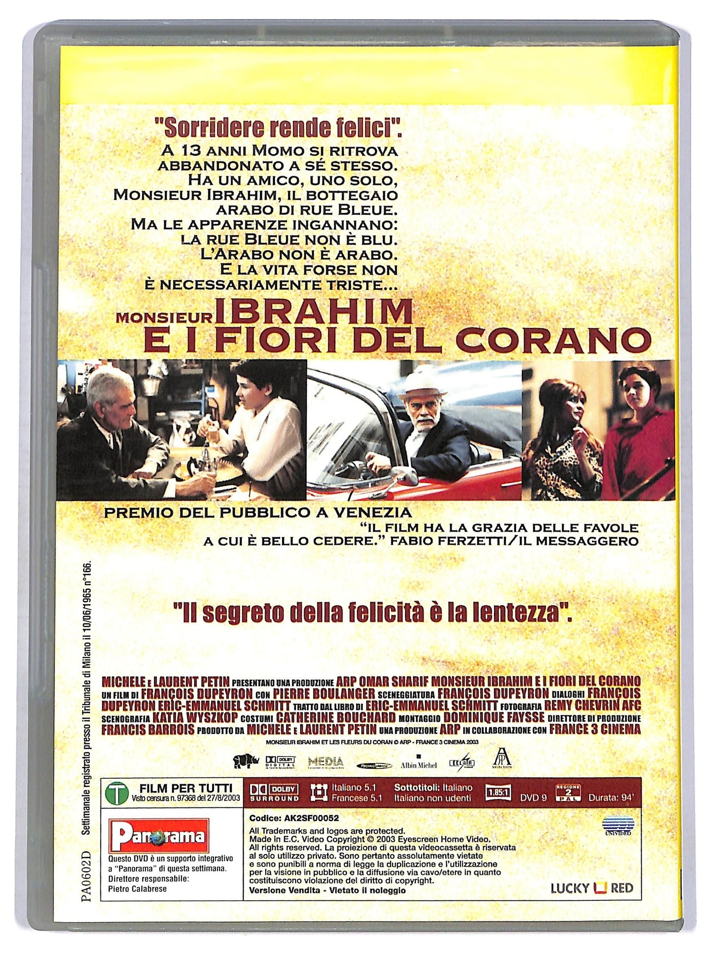 EBOND Monsieur ibrahim e i fiori del corano EDITORIALE DVD DB776818