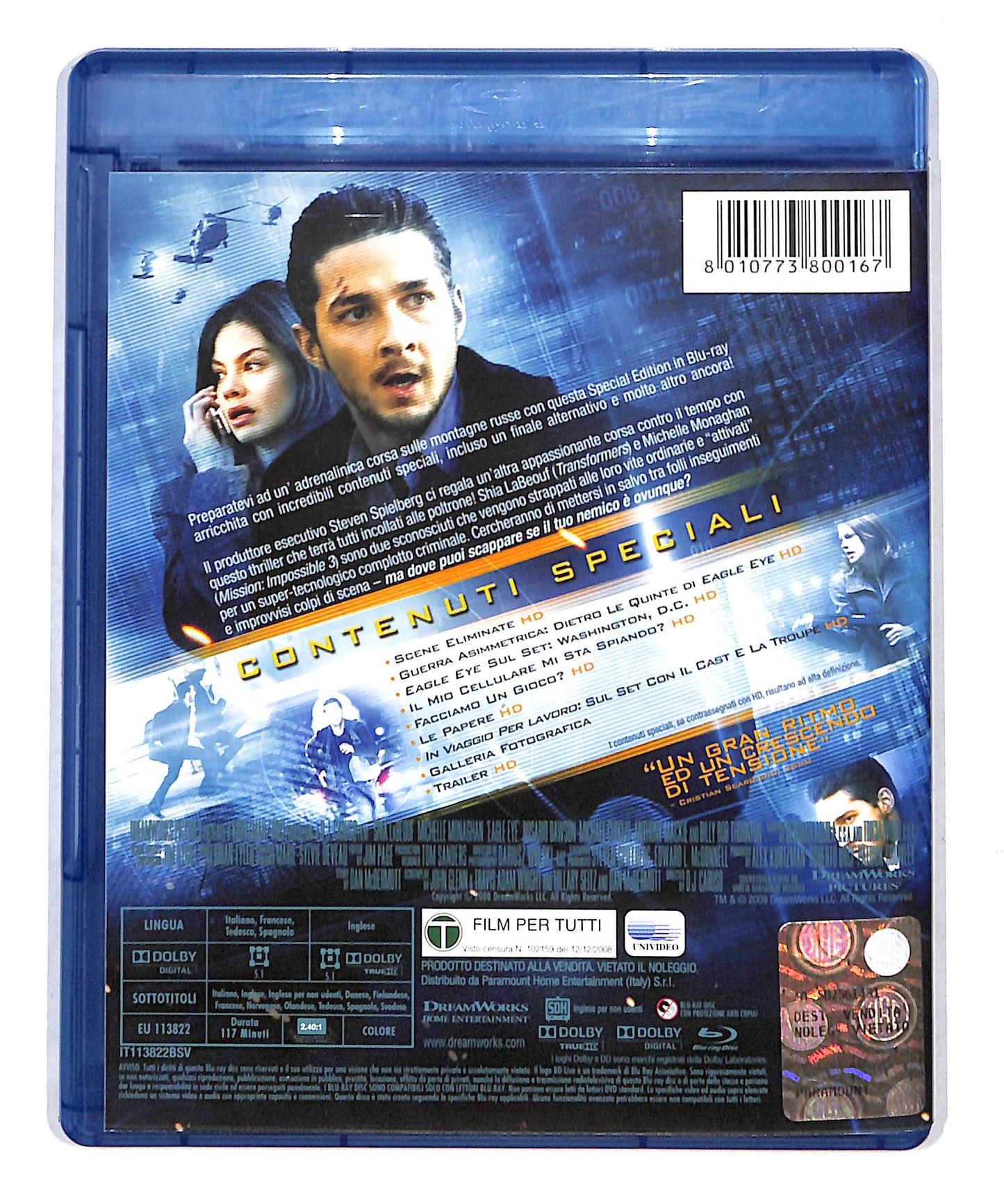 EBOND eagle eye EDIZIONE SPECIALE BLURAY BLURAY DB777852