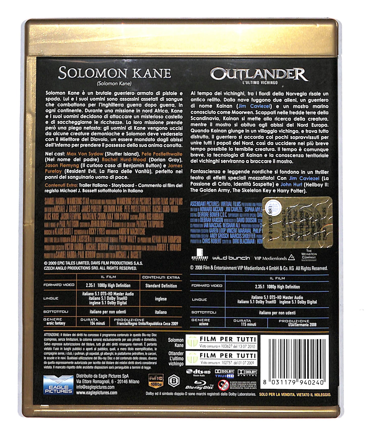 EBOND Solomon Kane - Oulander L'ultimo vichingo Limited Edition BLURAY DB777865
