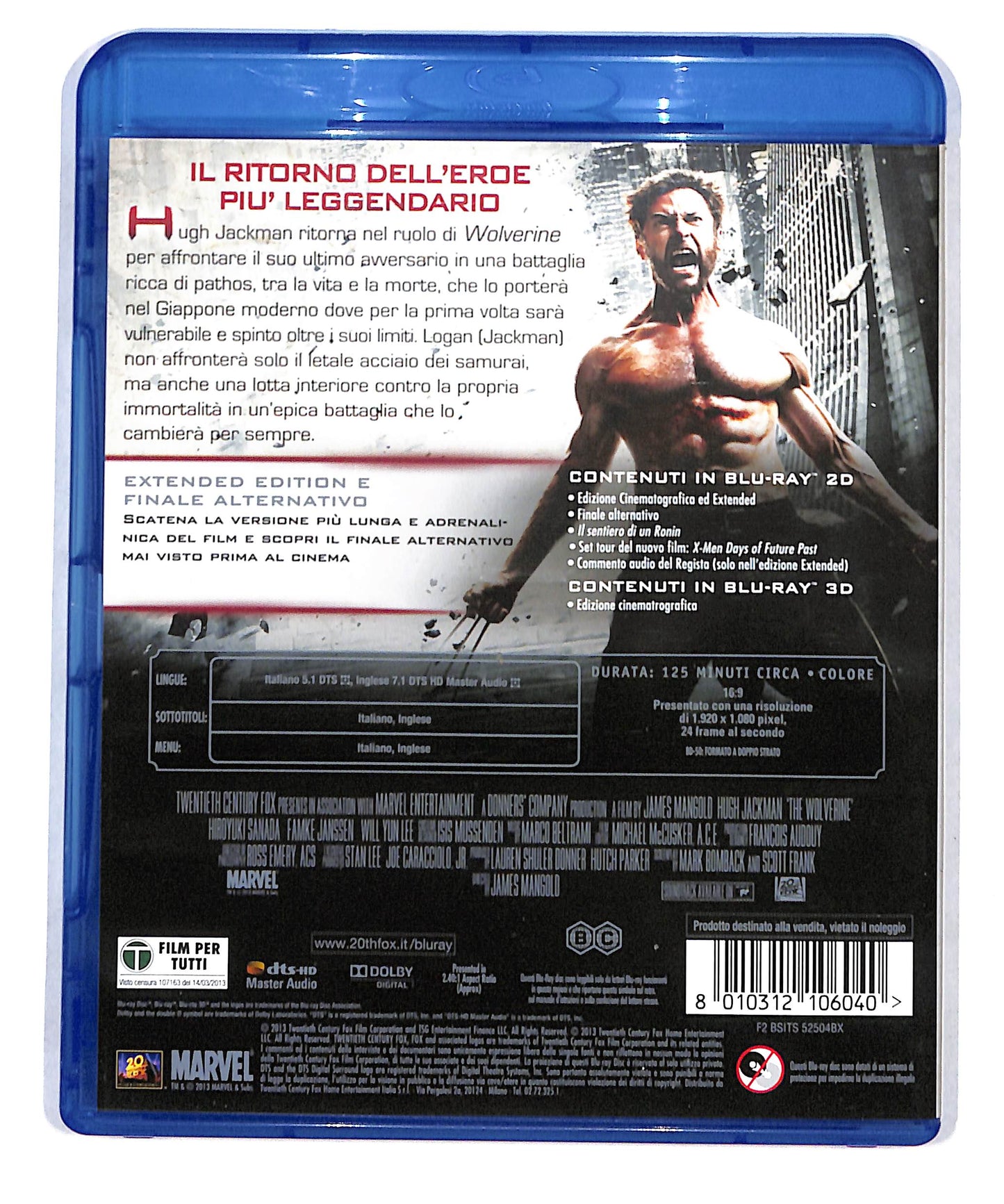 EBOND Wolverine L'immortale BLURAY 3D + BLURAY DB777877
