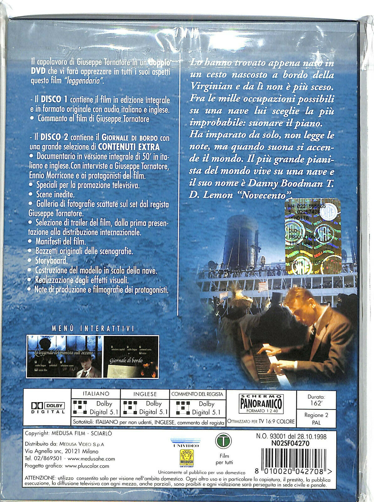 EBOND La Leggenda Del Pianista Sull'oceano DVD DB779136