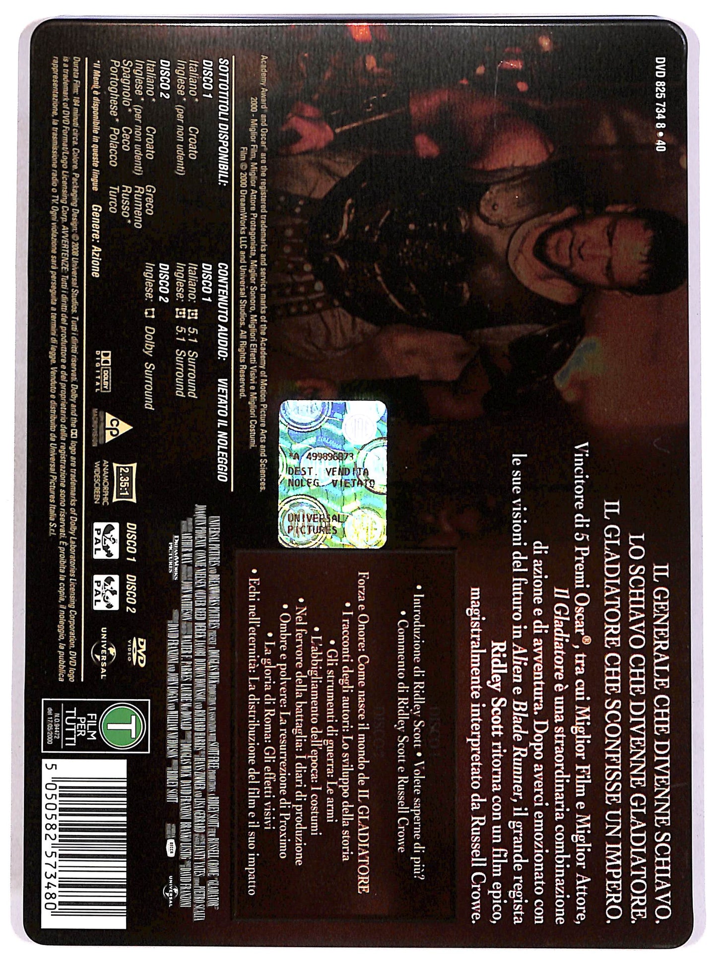 EBOND Il gladiatore (2 dischi) EXTENDED EDITION STEELBOOK DVD DB785919