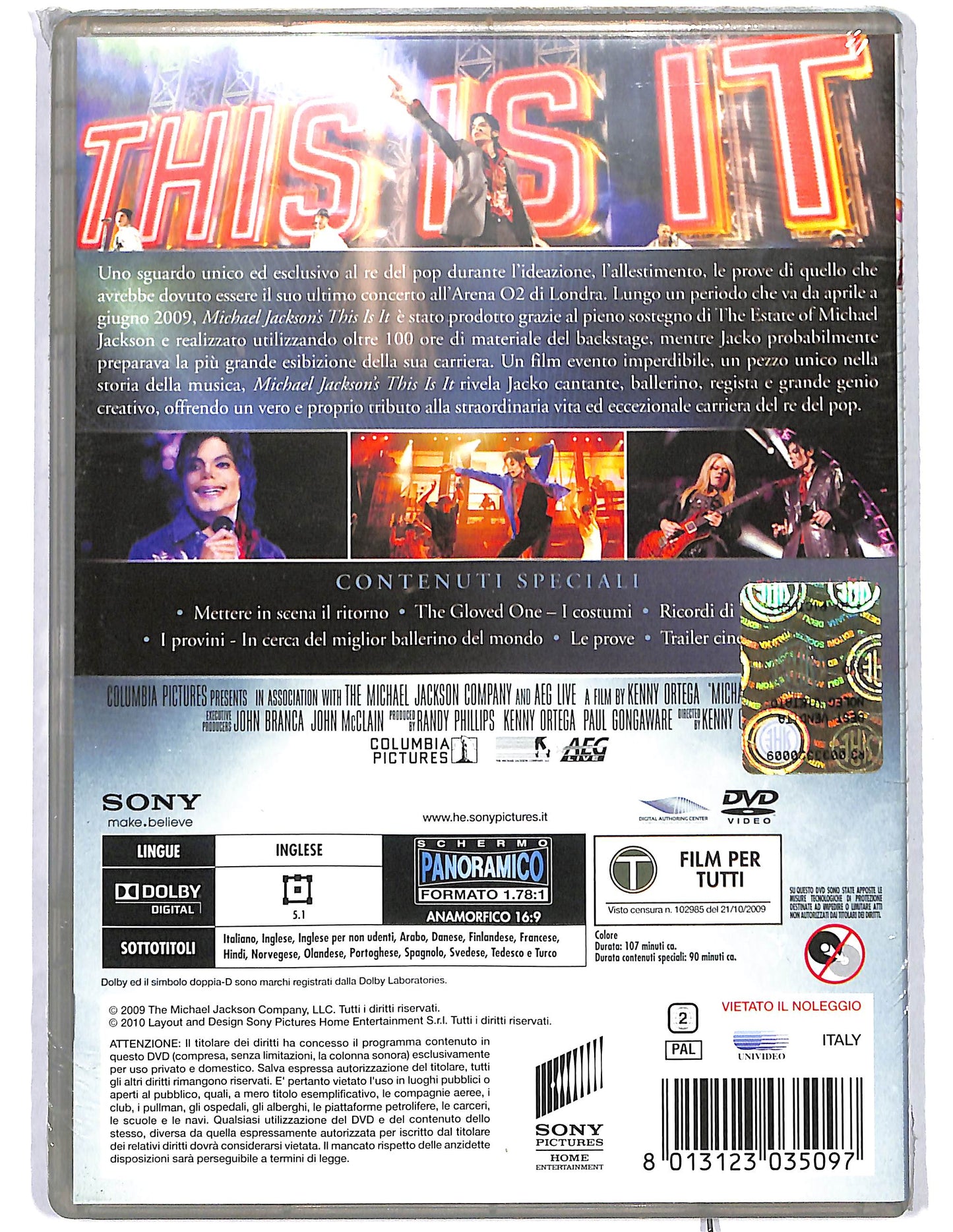 EBOND Michael Jackson's This is it DVD DB785945