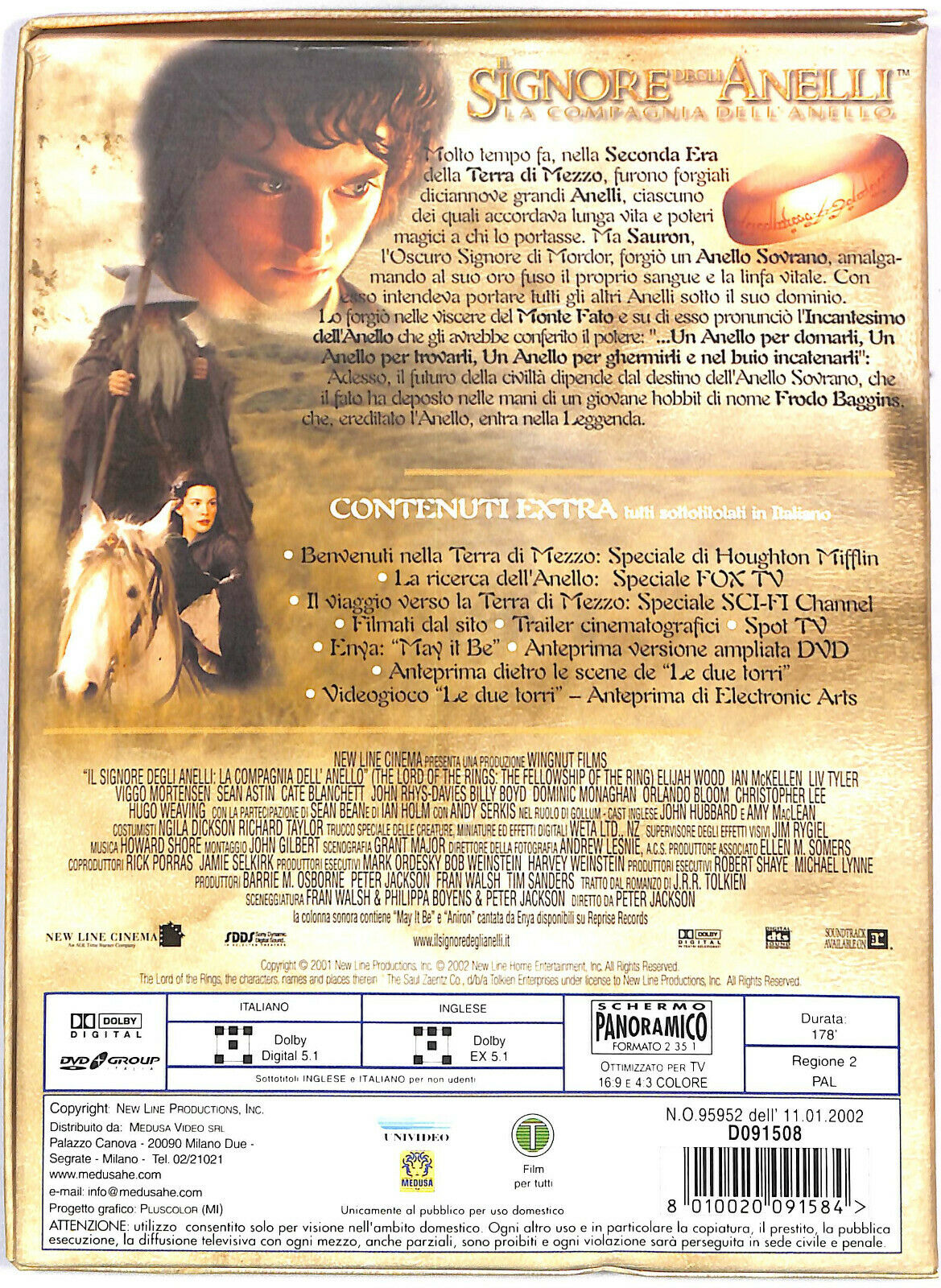 EBOND Il Signore Degli Anelli - La Compagnia Dell'anello DVD DB786648