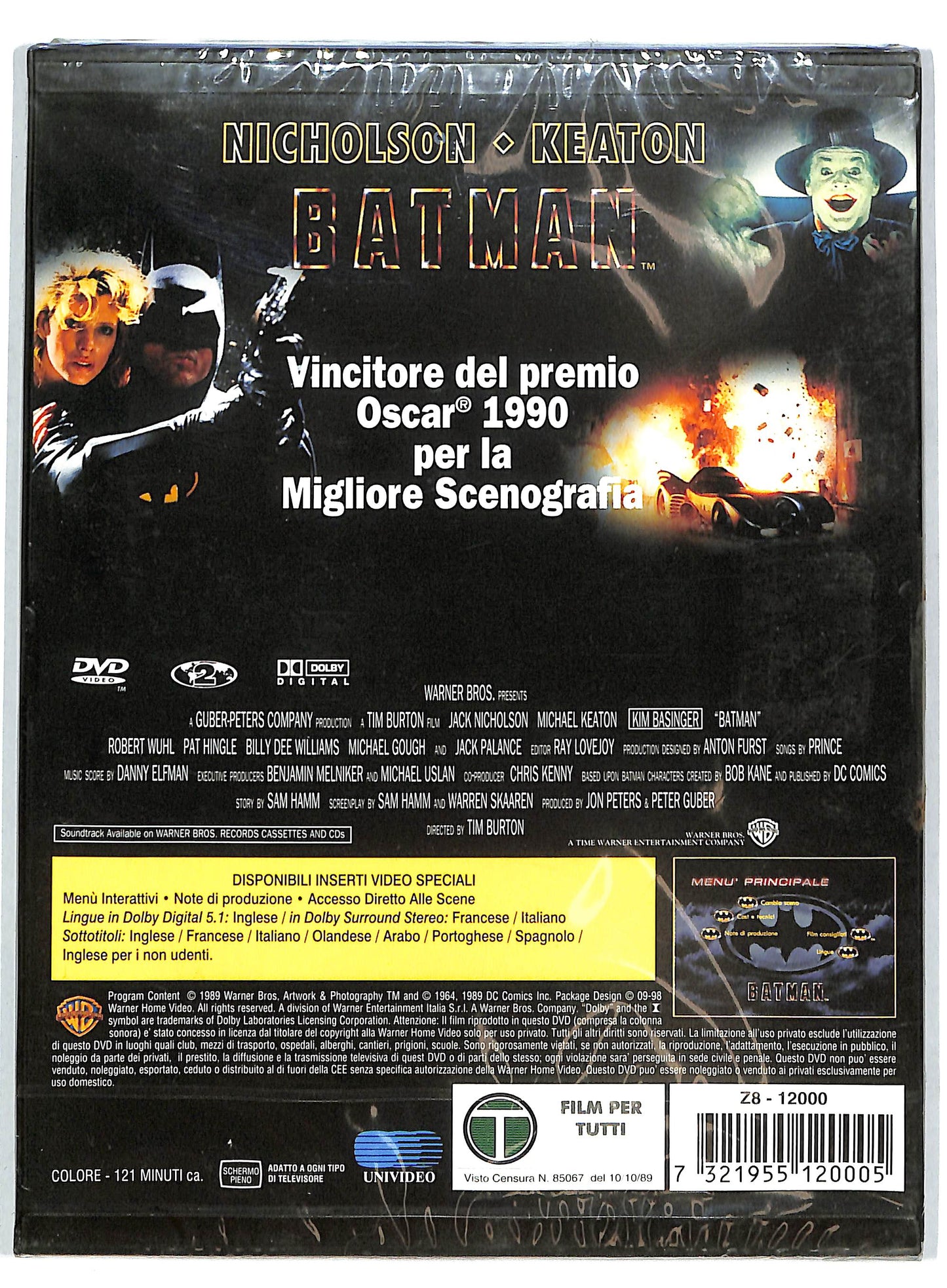 EBOND Batman (film 1989) SNAPPER DVD DB786802