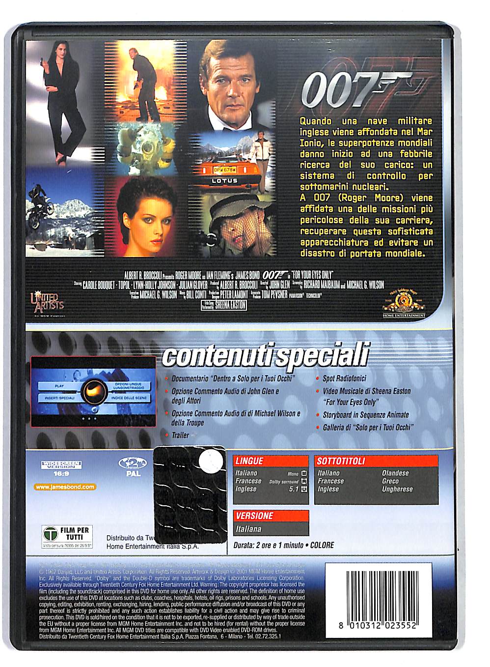 EBOND Solo Per i Tuoi Occhi Special Edition DVD DB786827