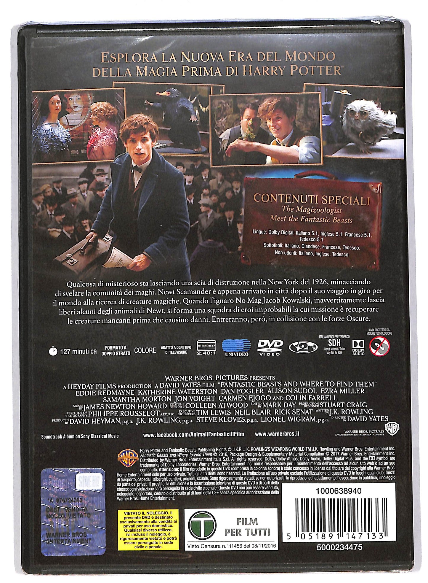 EBOND Animali fantastici e dove trovarli DVD DB787110