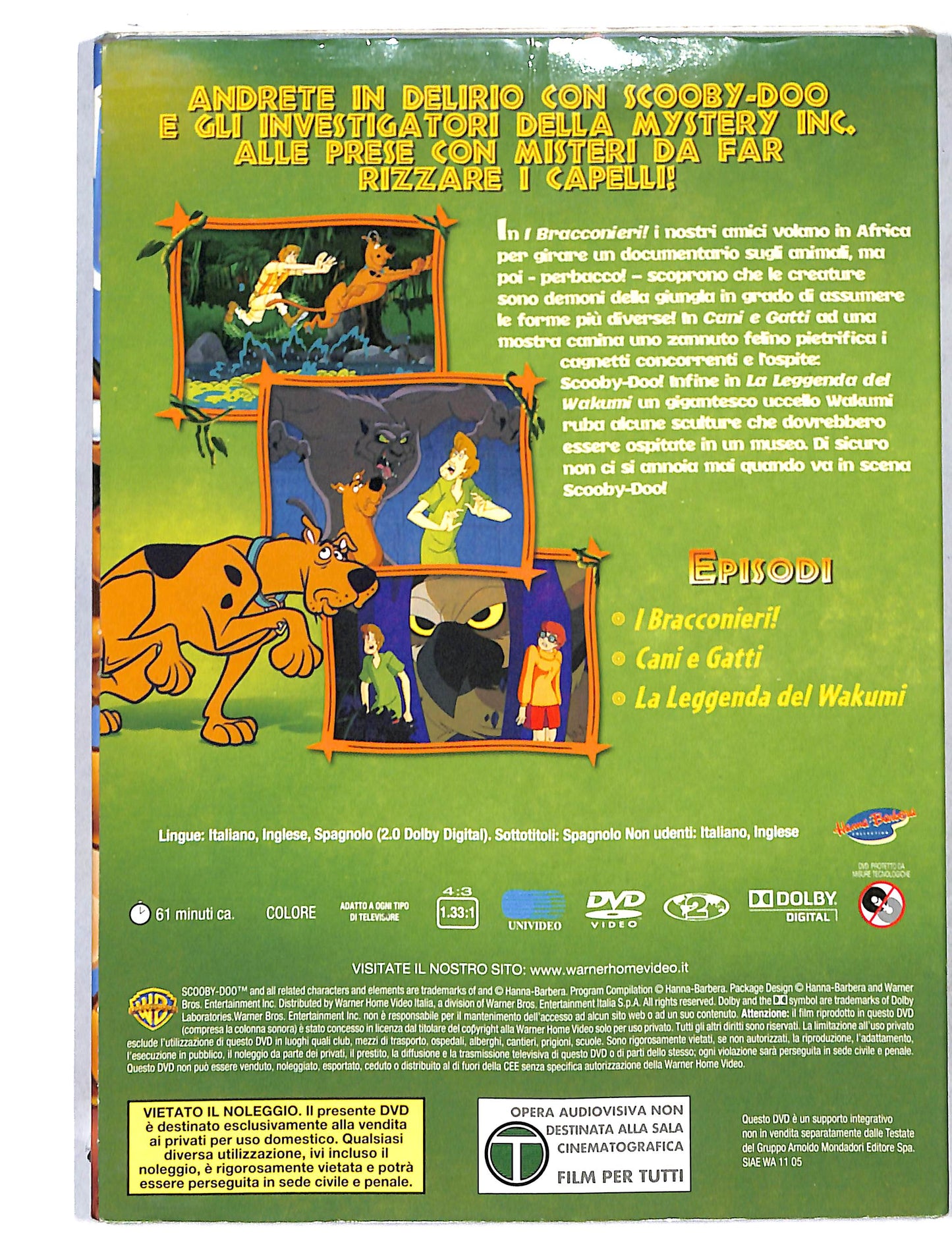 EBOND Scooby-doo e un safari di mostri EDITORIALE DVD DB787401