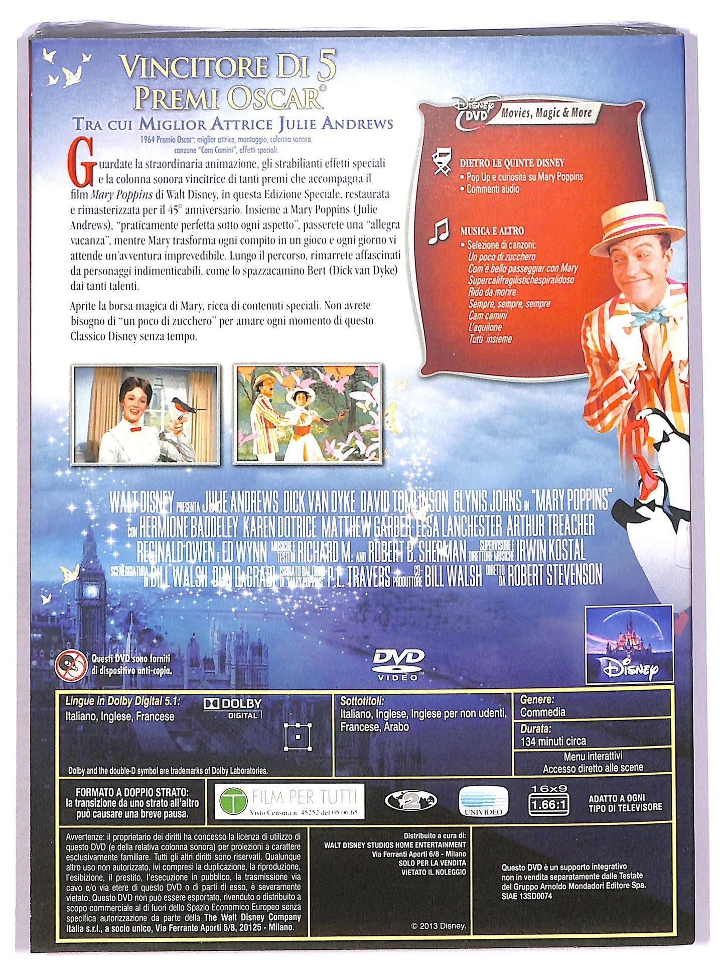 EBOND Mary Poppins Edizione Speciale 45° Anniversario EDITORIALE D7 DVD DB787405