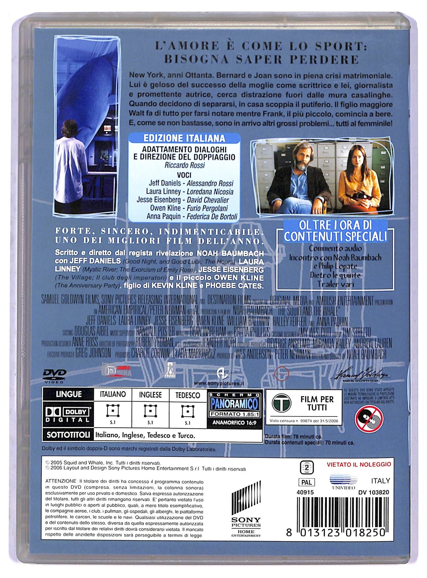EBOND Il Calamaro E La Balena Di Noah Baumbach NOLEGGIO DVD DB787618