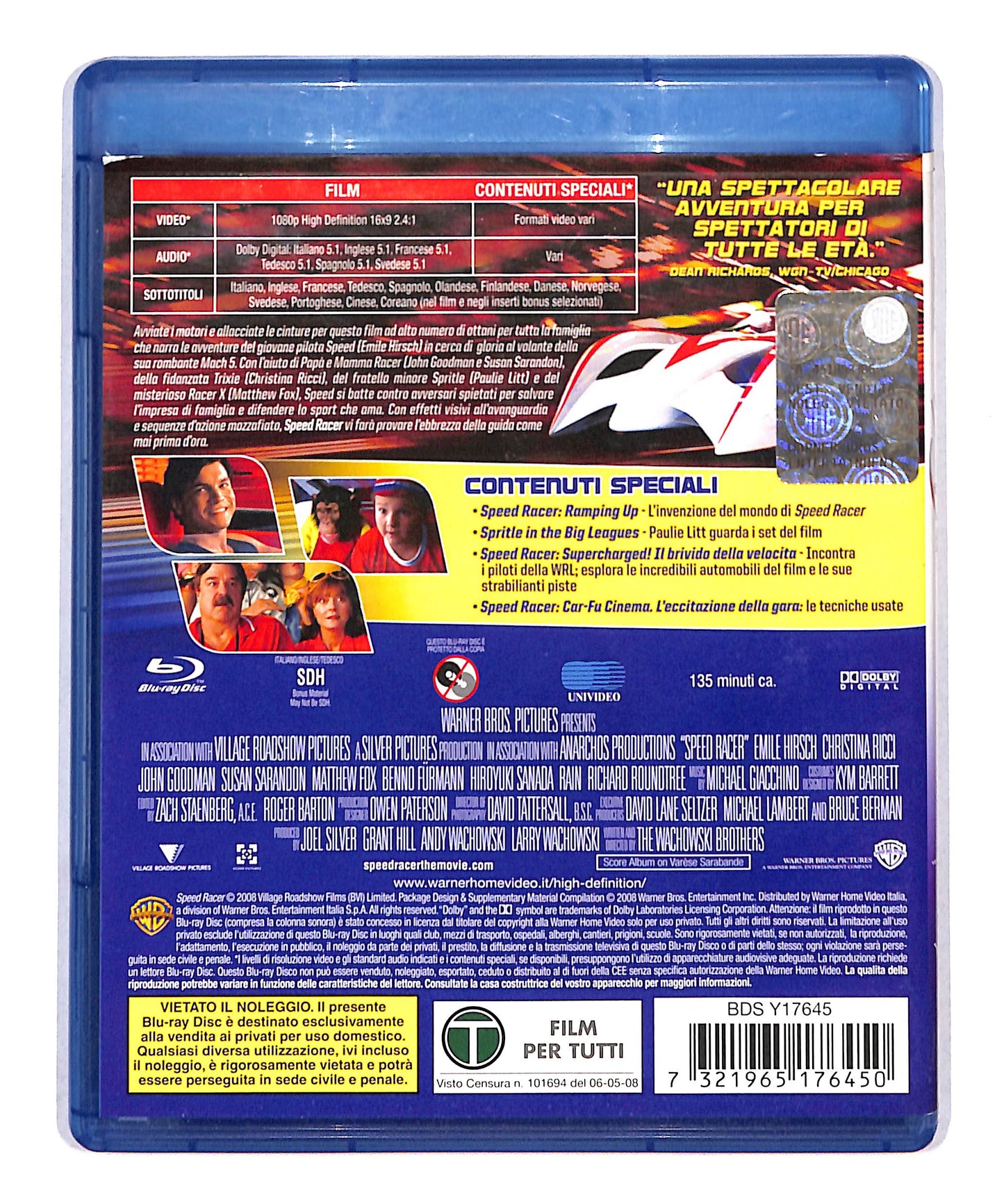 EBOND Speed Racer  BLURAY DB787905
