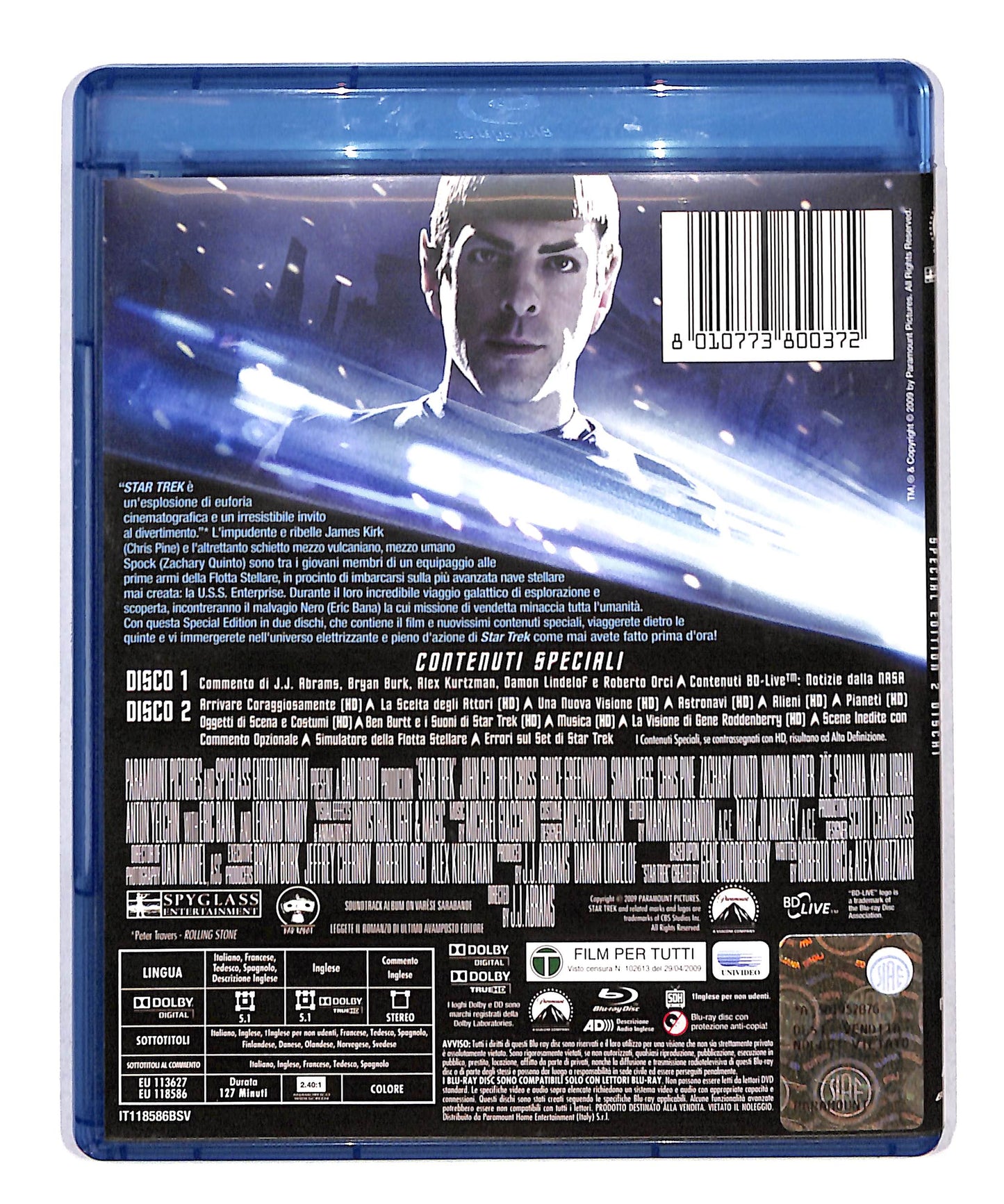 EBOND Star Trek Special Edition 2 Dischi BLURAY DB787924