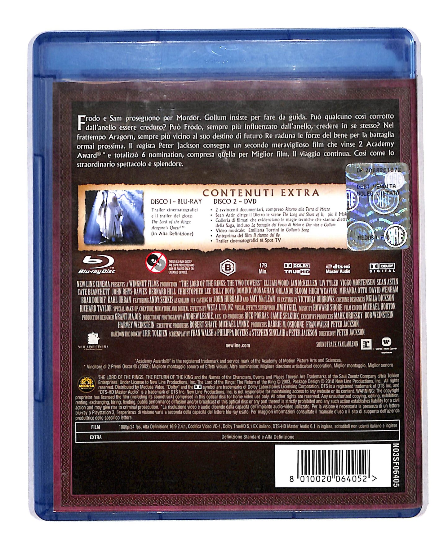 EBOND Il Signore degli Anelli Le Due Torri + DVD BLURAY DB787931