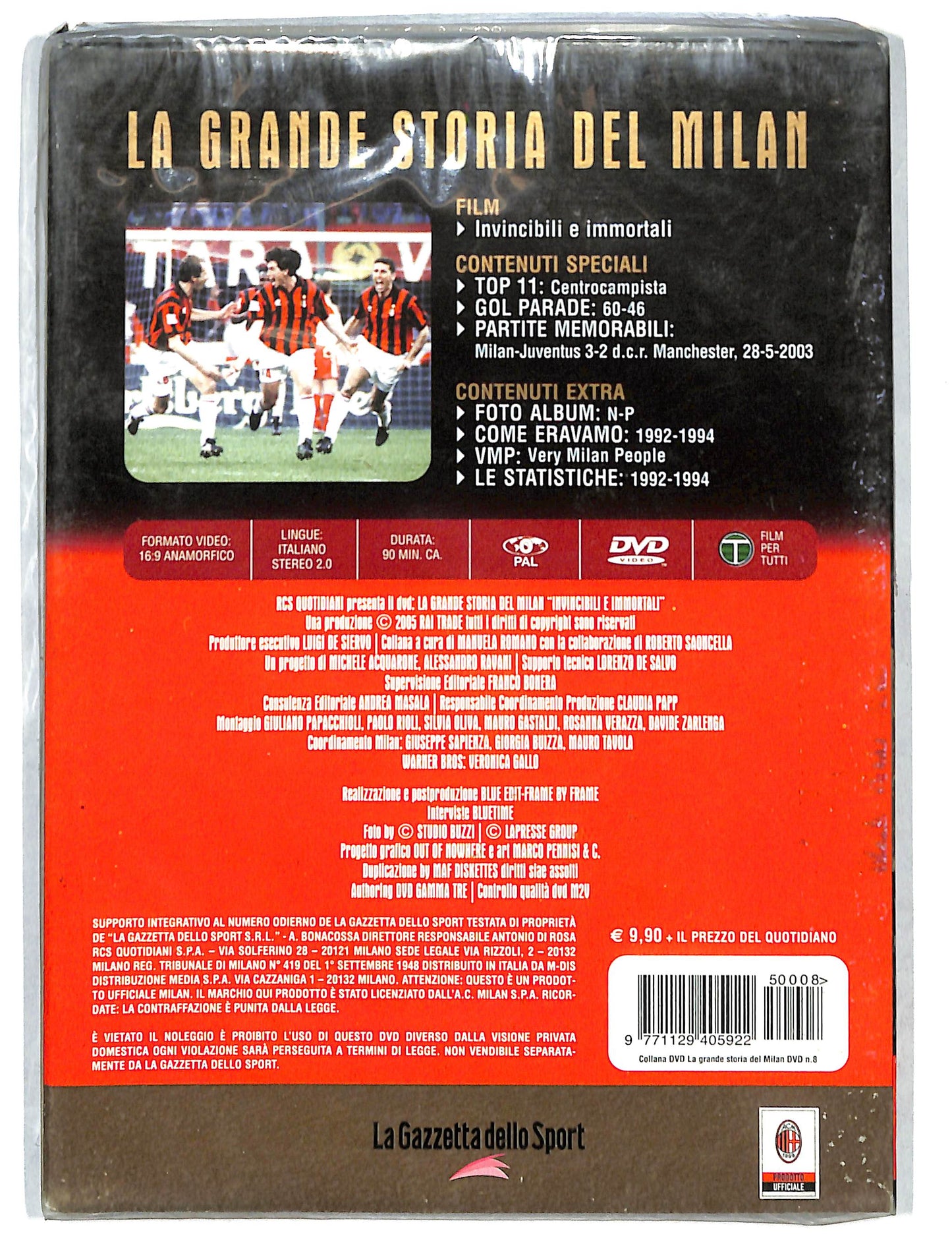 EBOND La Grande storia del Milan vol.8 1992-1994 DVD DB787965