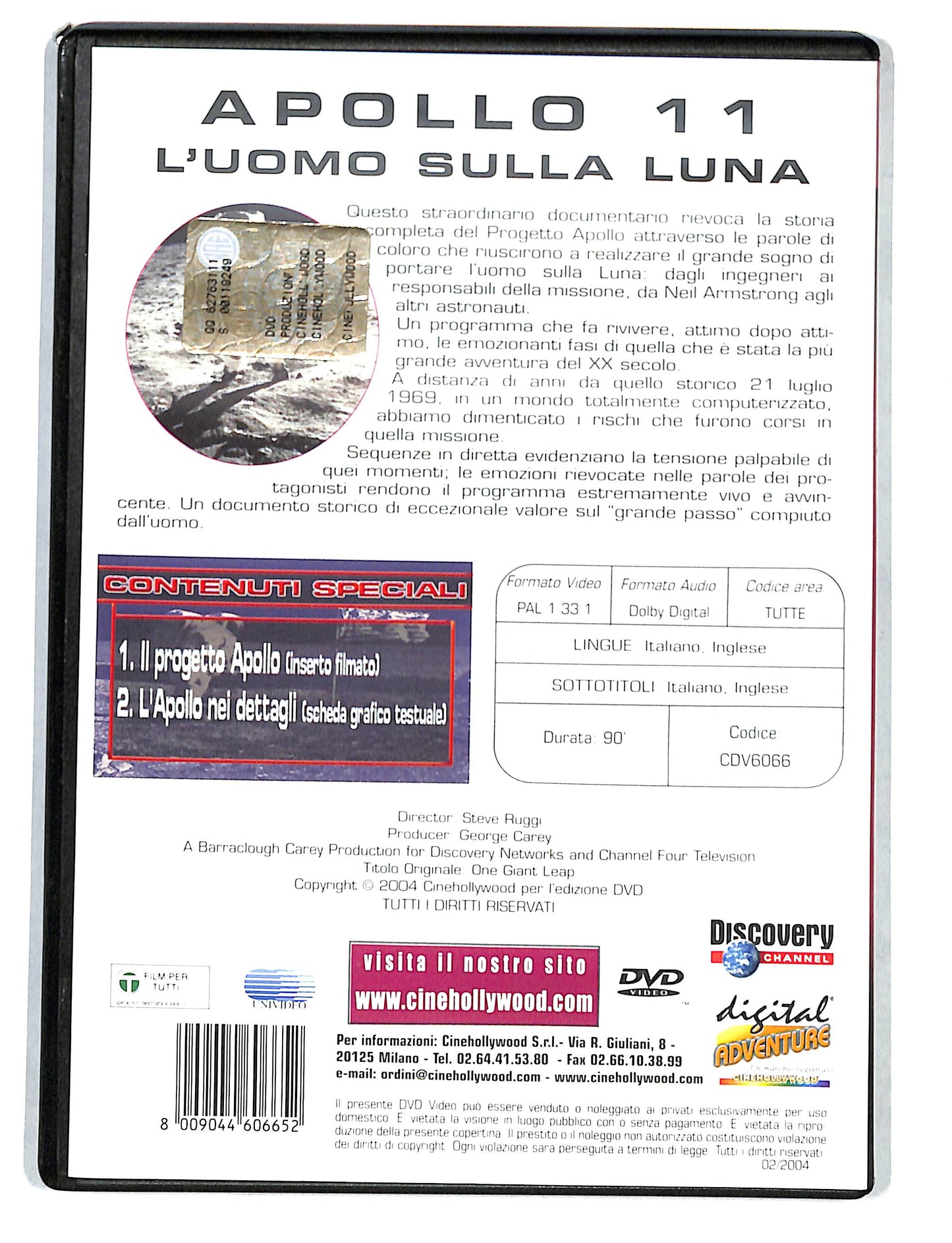 EBOND Apollo 11 l'uomo sulla luna EDITORIALE DVD DB787969