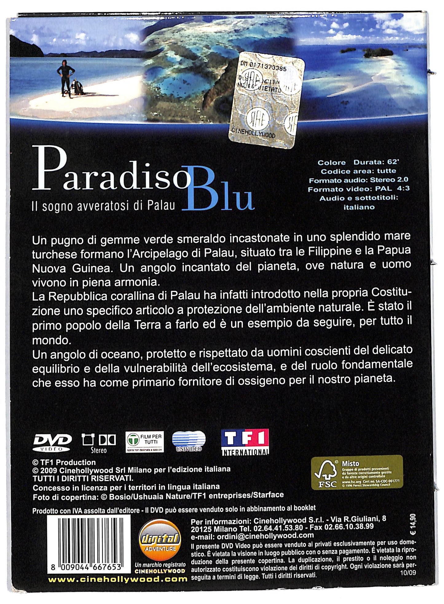 EBOND Paradiso Blu - Il sogno avveratosi di Palau DVD DB788143