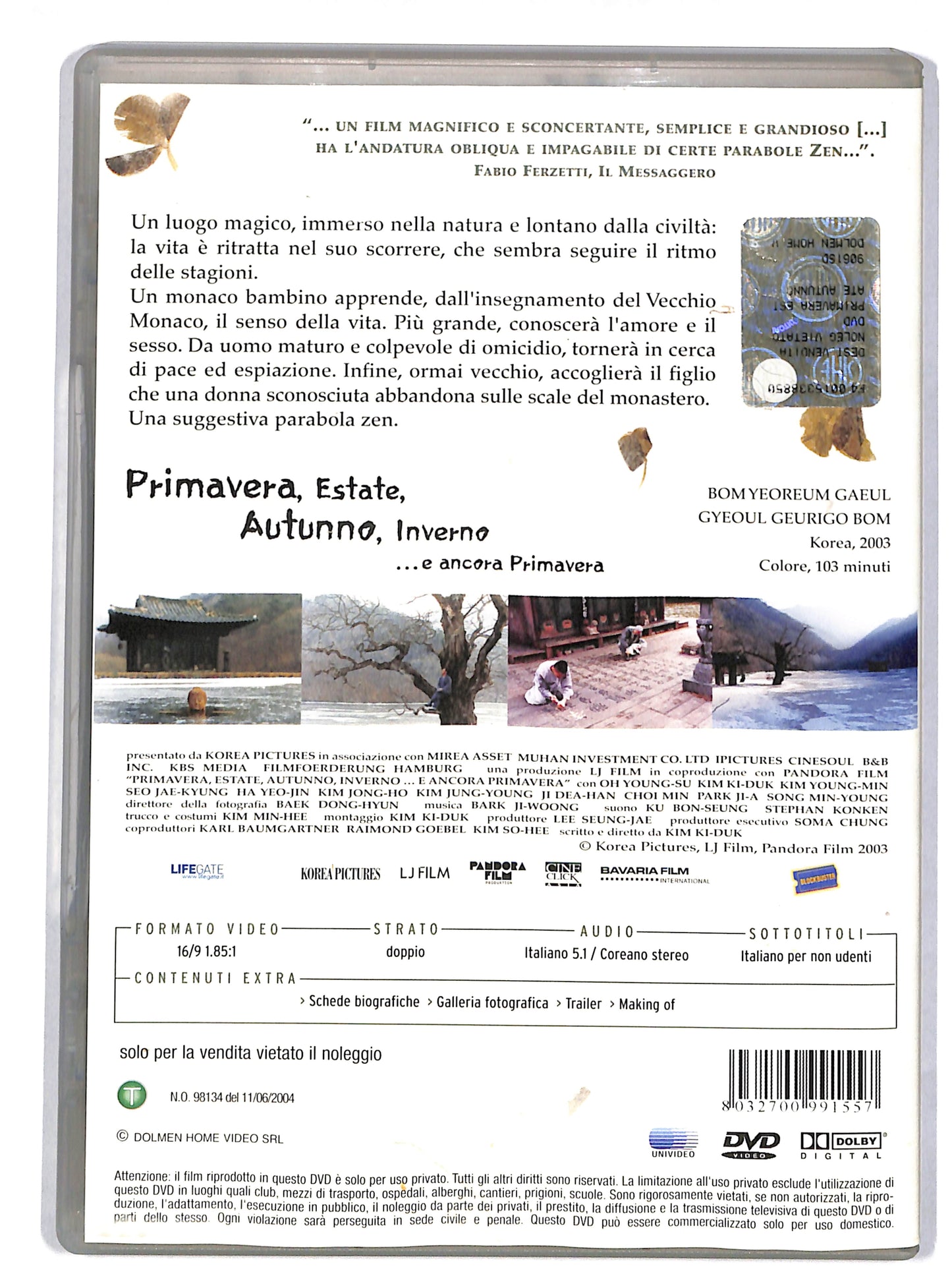 EBOND Primavera estate autunno e inverno...e ancora primavera DVD DB788147