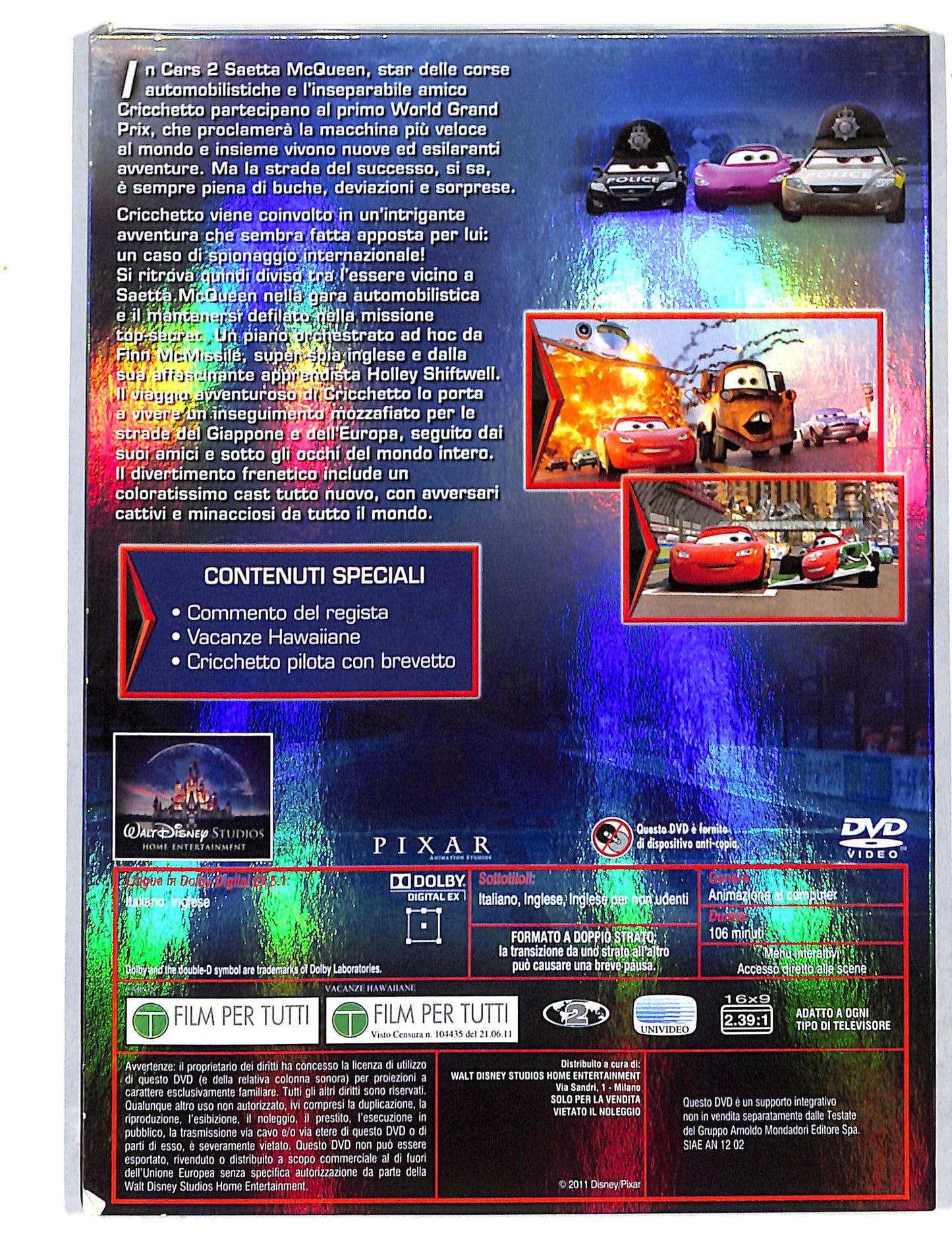 EBOND Cars 2 EDITORIALE DVD DB788162