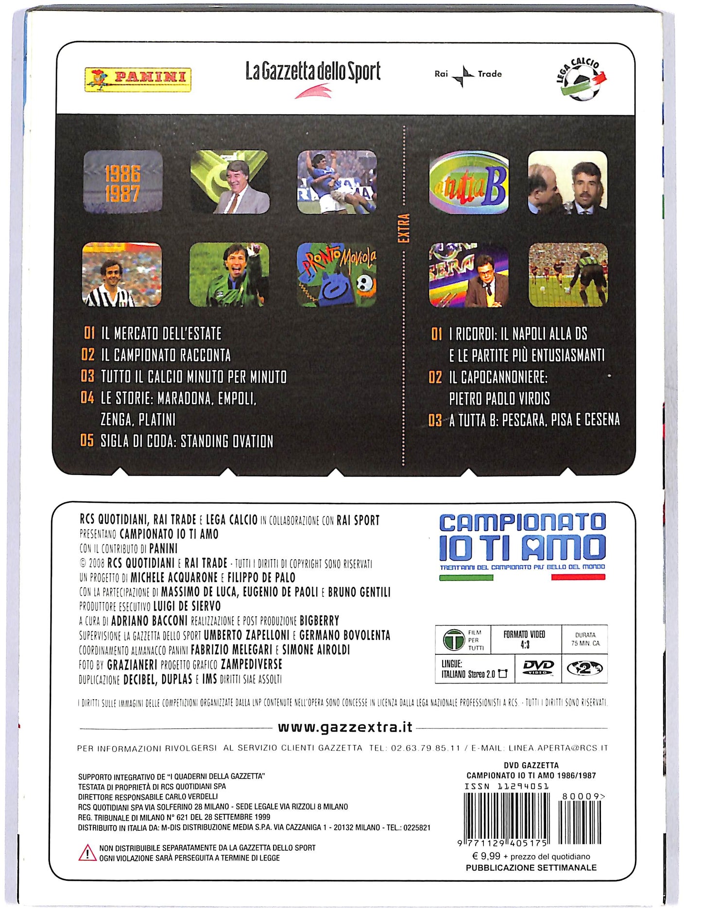 EBOND Campionato io ti amo vol.9 slipcase 1986 - 1987 EDITORIALE DVD DB788301