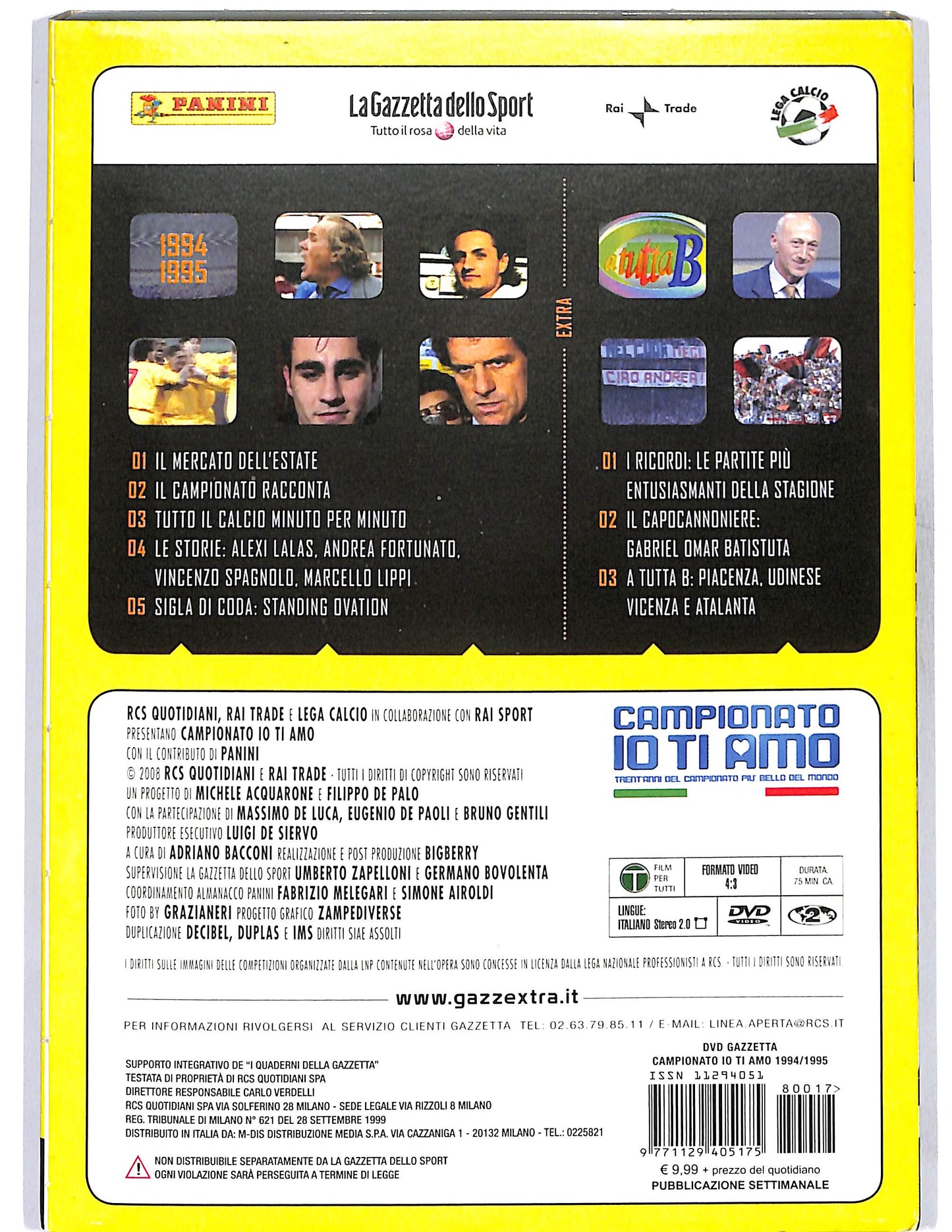 EBOND Campionato io ti amo vol.17 1994 - 1995 slipcase EDITORIALE DVD DB788309