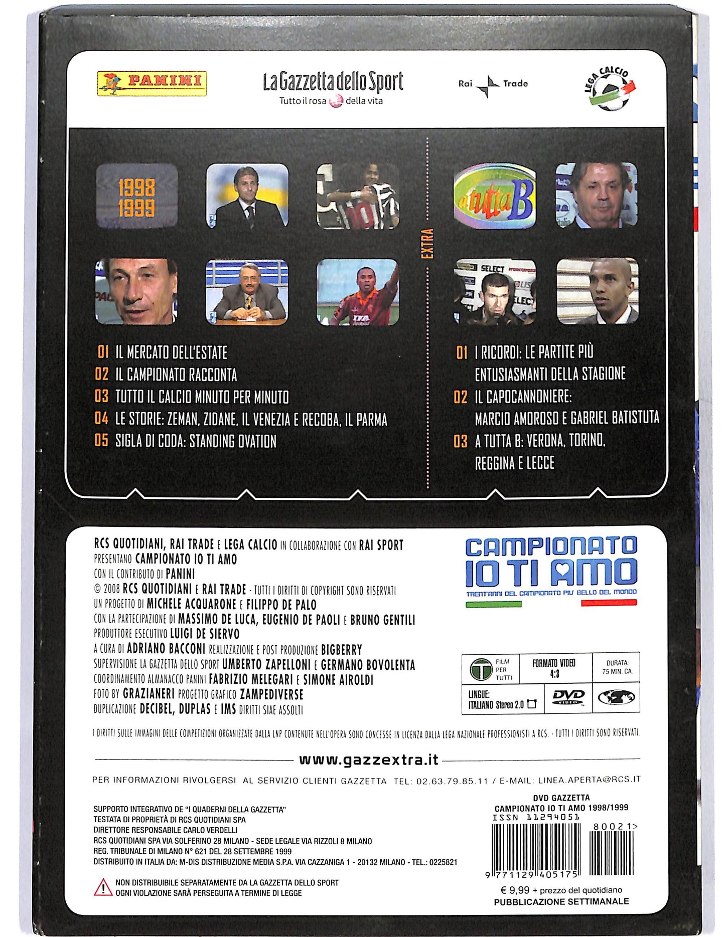 EBOND Campionato io ti amo vol.21 1998 - 1999 slipcase EDITORIALE DVD DB788311