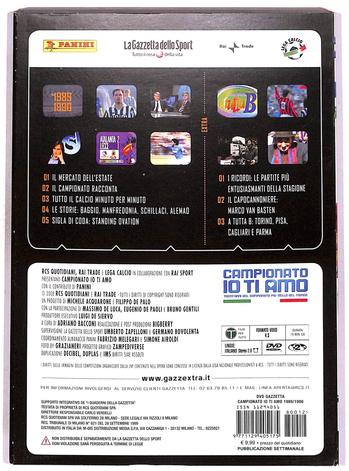 EBOND Campionato io ti amo Vol.12 - 1989-1990 SLIPCASE EDITORIALE DVD DB788312