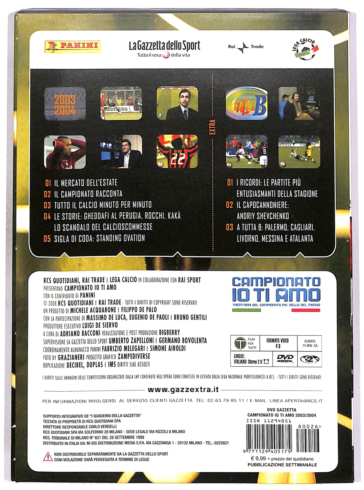 EBOND Campionato io ti amo Vol.26 - 2003-2004 SLIPCASE EDITORIALE DVD DB788318