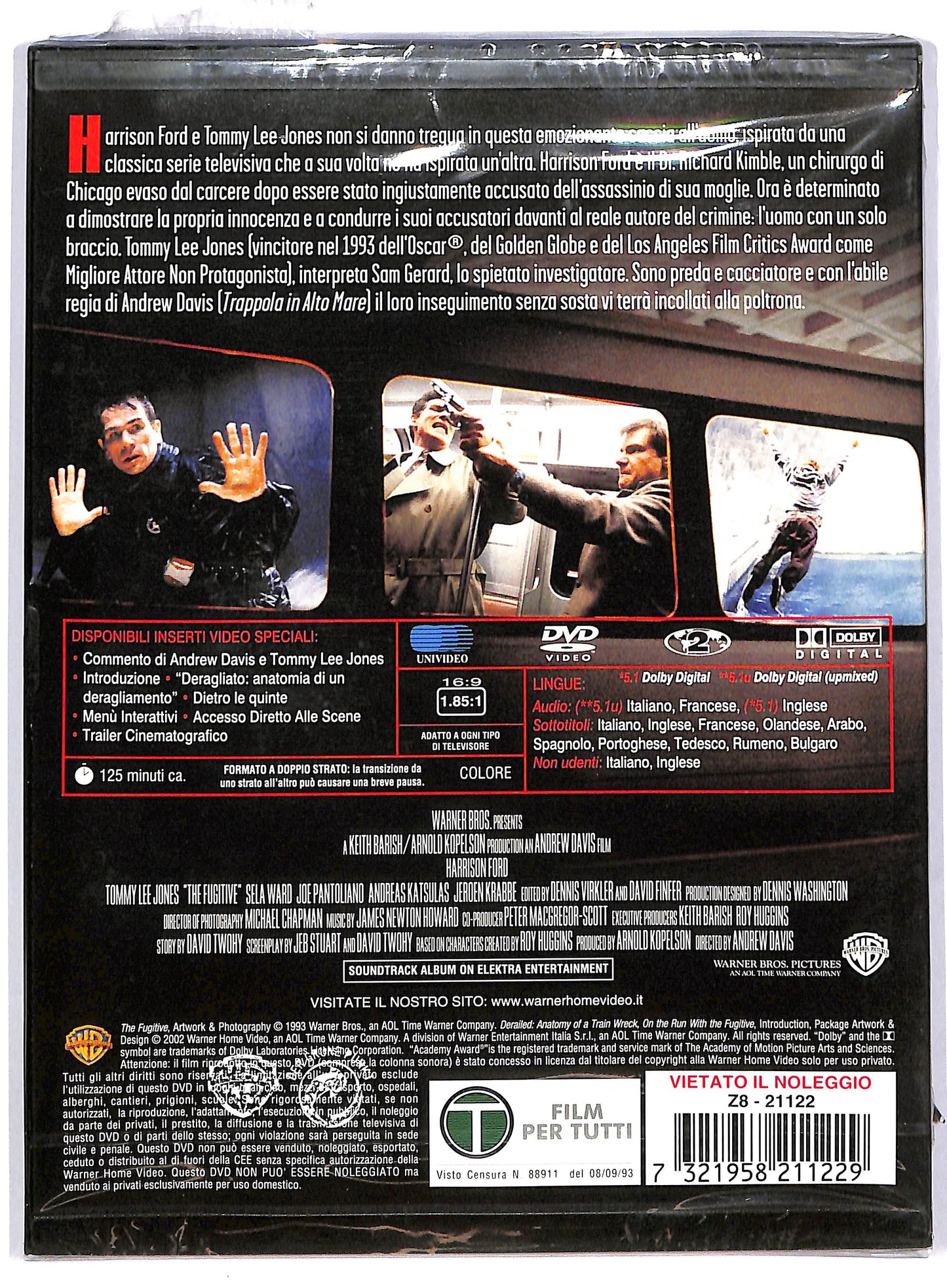 EBOND Il fuggitivo - EDIZIONE SPECIALE - SNAPPER DVD DB788838
