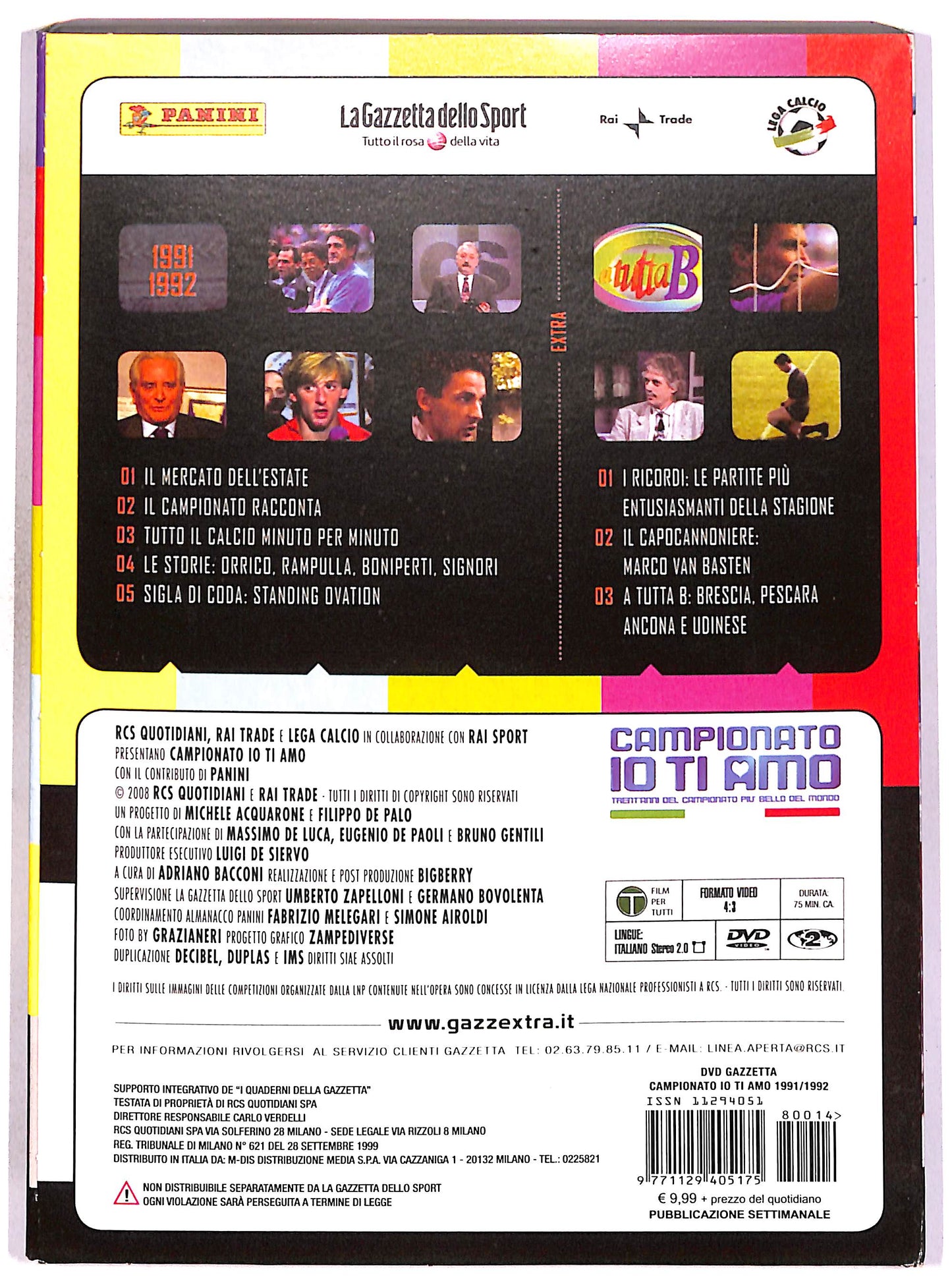 EBOND Campionato io ti amo Vol.14 - 1991-1992 SLIPCASE EDITORIALE DVD DB788855