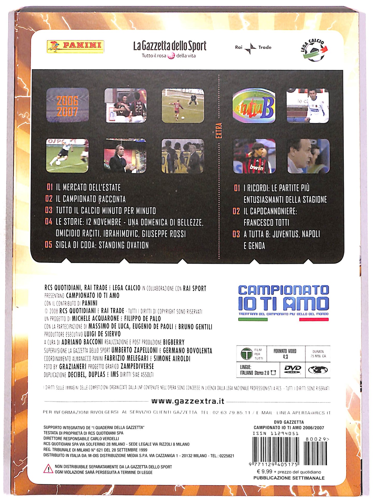 EBOND Campionato io ti amo Vol.29 - 2006-2007 SLIPCASE EDITORIALE DVD DB788860
