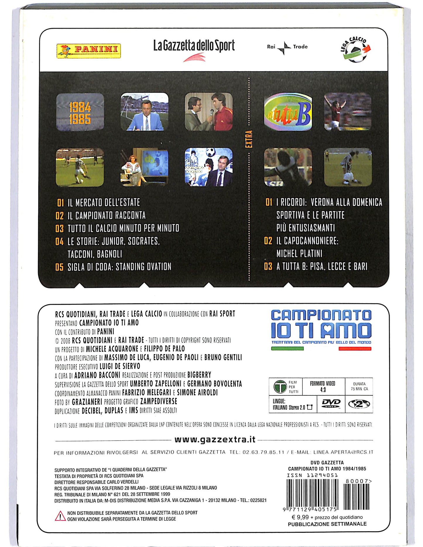 EBOND Campionato io ti amo vol.7 1984 - 1985 slipcase EDITORIALE DVD DB788863