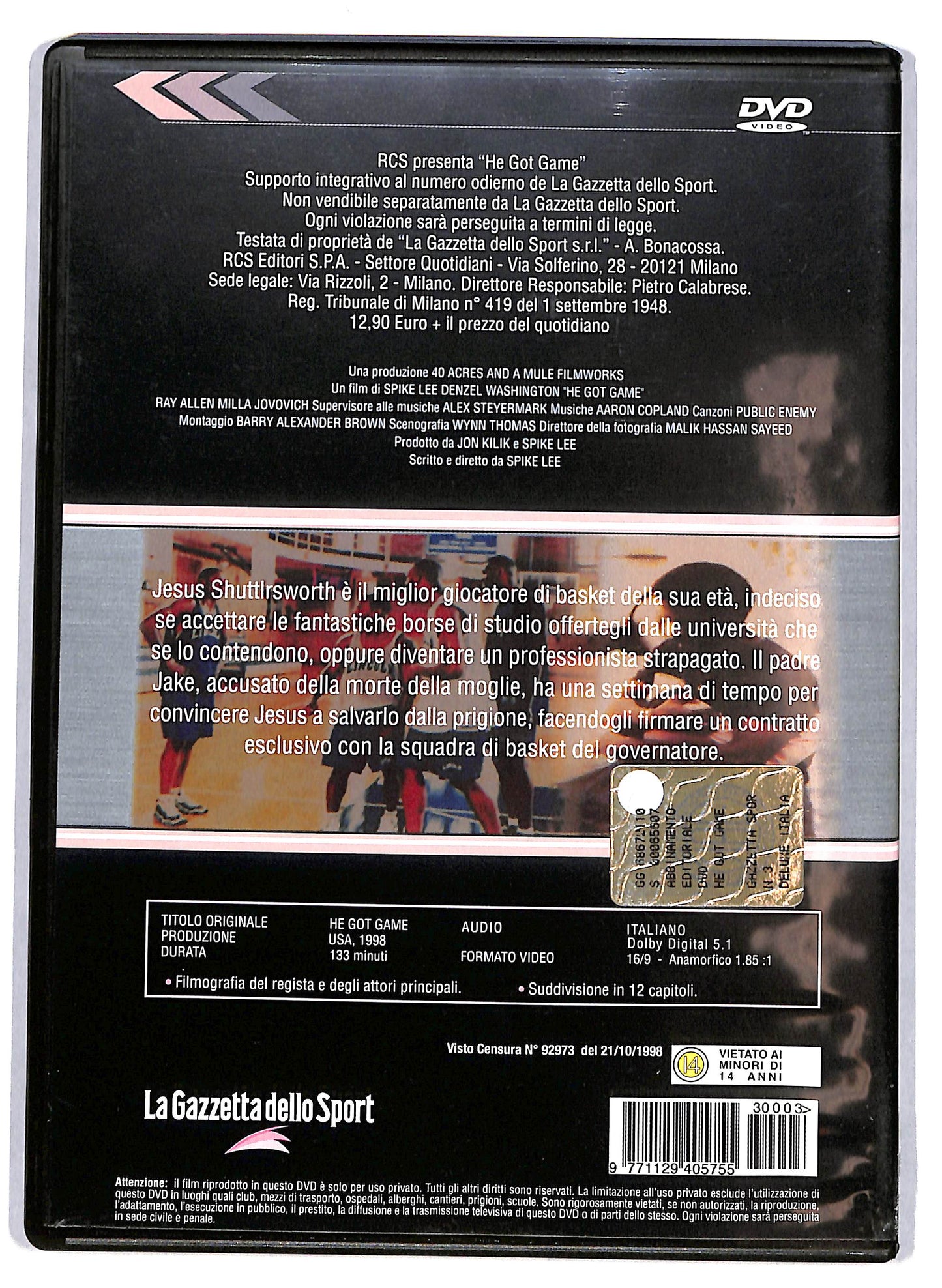 EBOND He Got Game EDITORIALE DVD DB789410