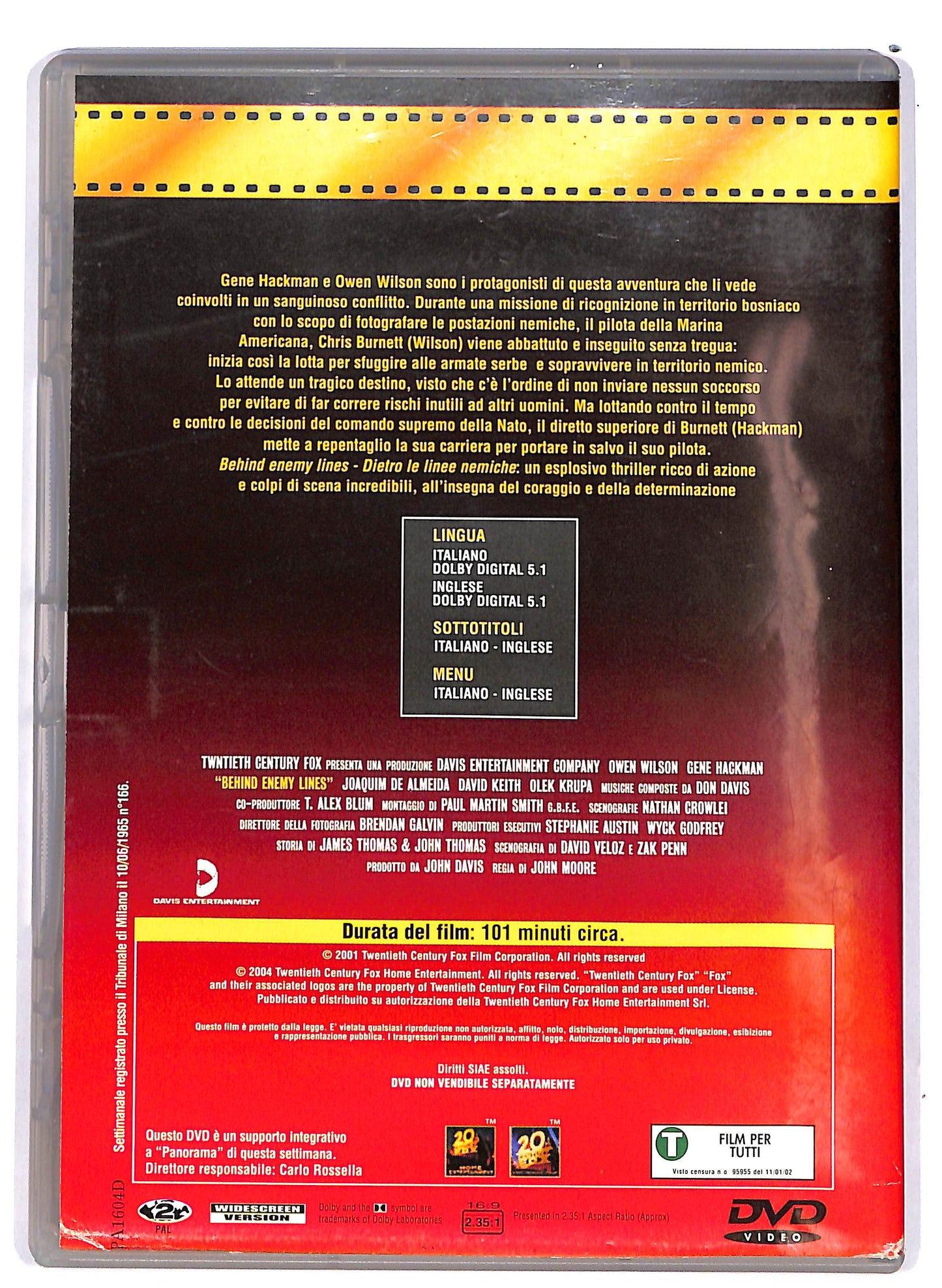 EBOND Behind Enemy Lines - Dietro le linee nemiche EDITORIALE DVD DB790110