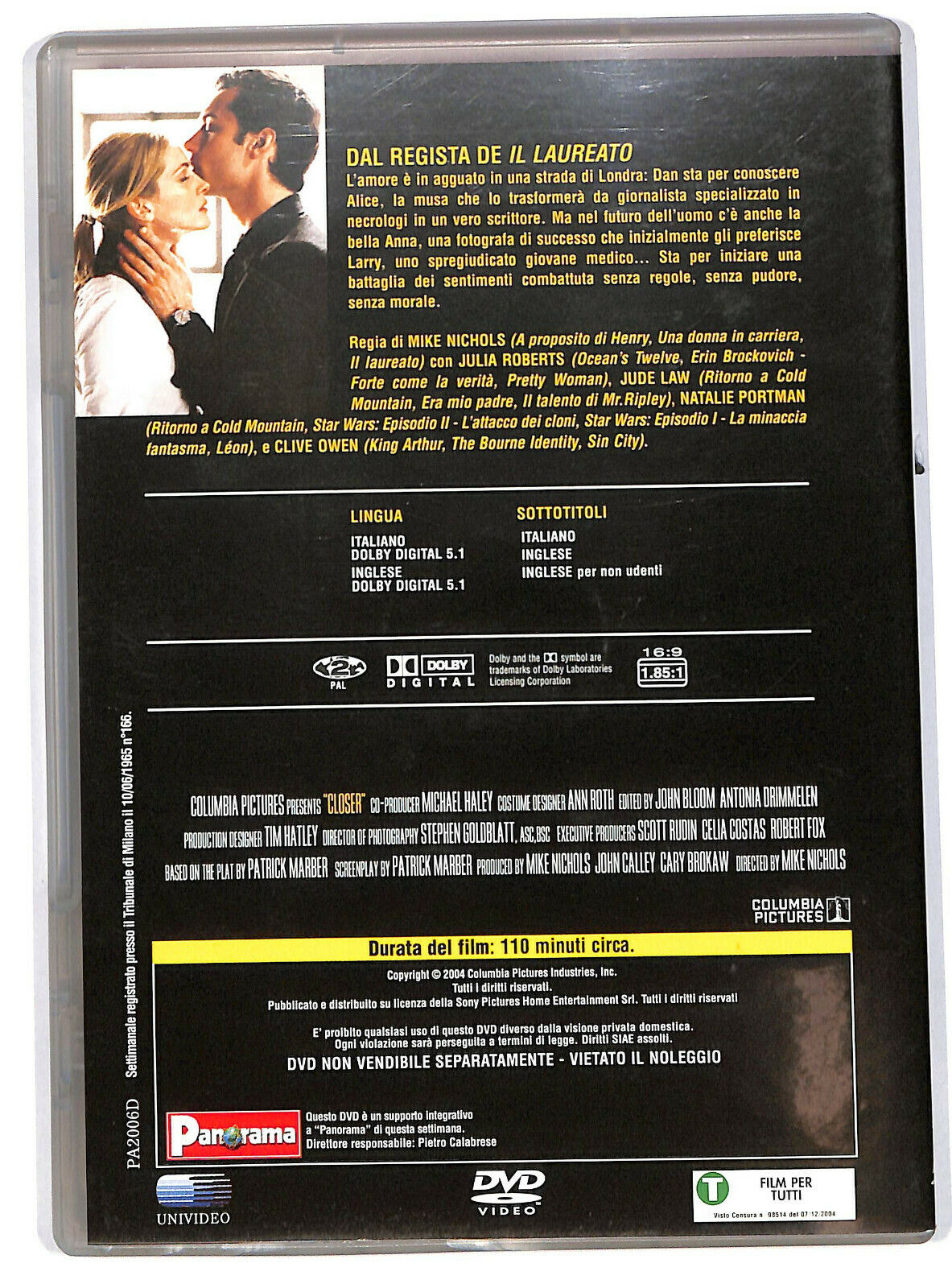 EBOND Closer Editoriale DVD DB790145