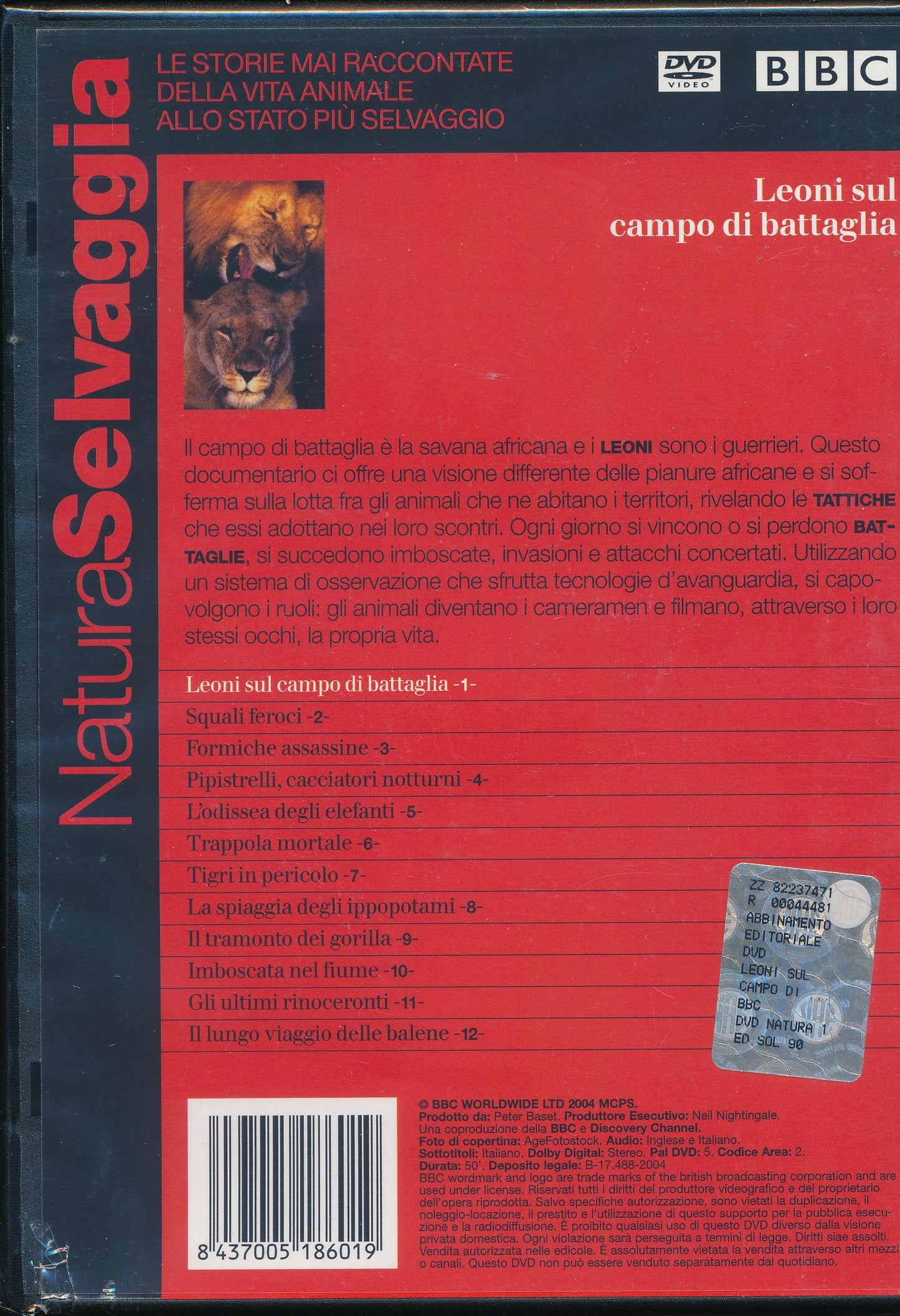 EBOND Leoni sul campo di Battaglia - Natura Selvaggia - BBC n.1 DVD DB790410