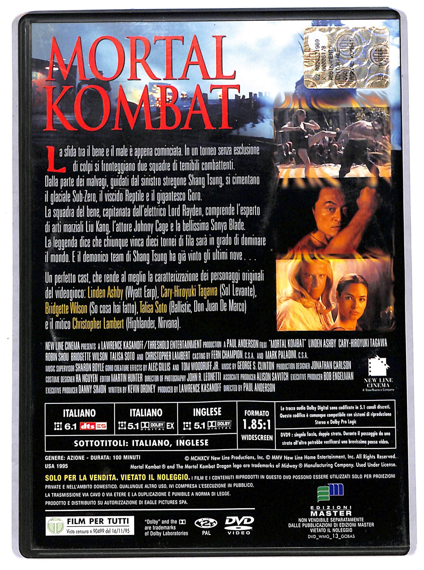 EBOND mortal kombat EDITORIALE DVD DB790416