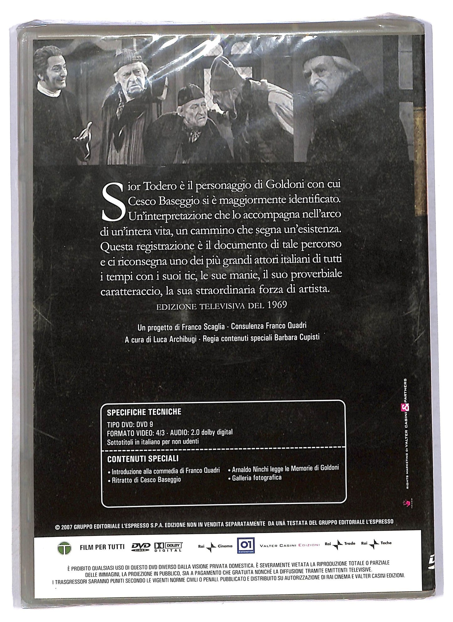 EBOND Sior Todero brontolon - Le commedie di Carlo goldoni DVD DB790432