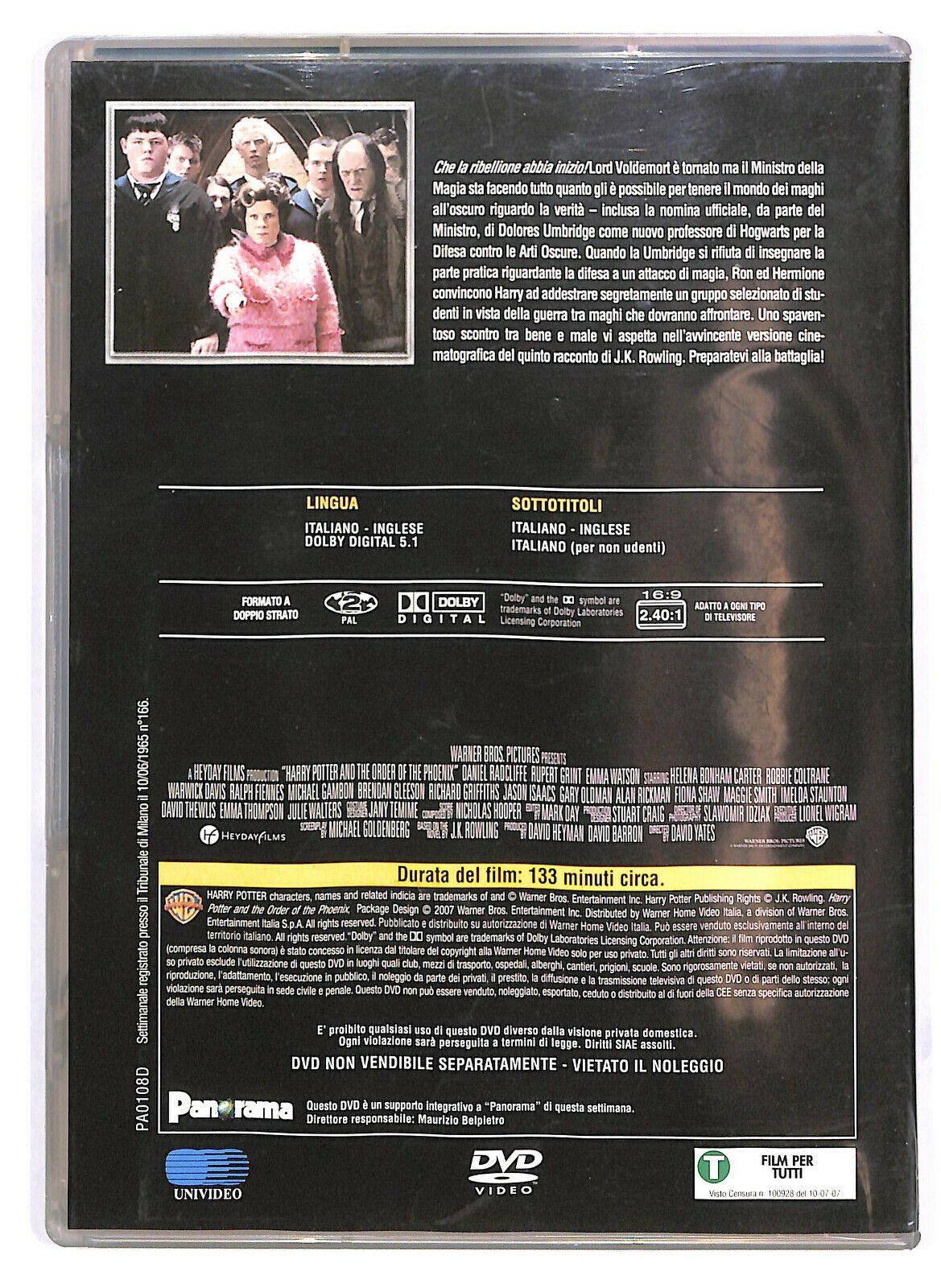 EBOND Harry Potter e L'ordine Della Fenice  Editoriale DVD DB790438