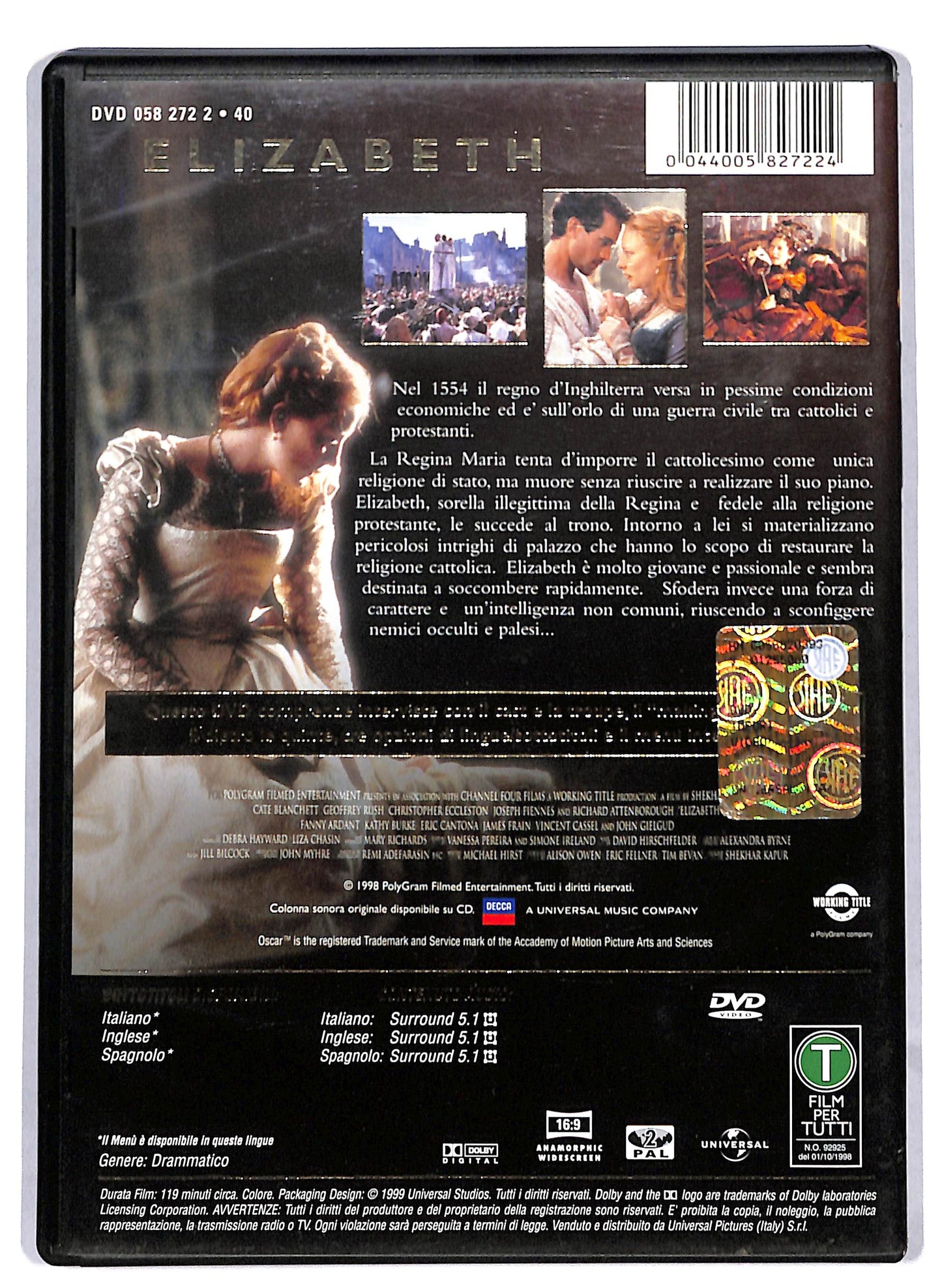 EBOND Elizabeth DVD DB790460