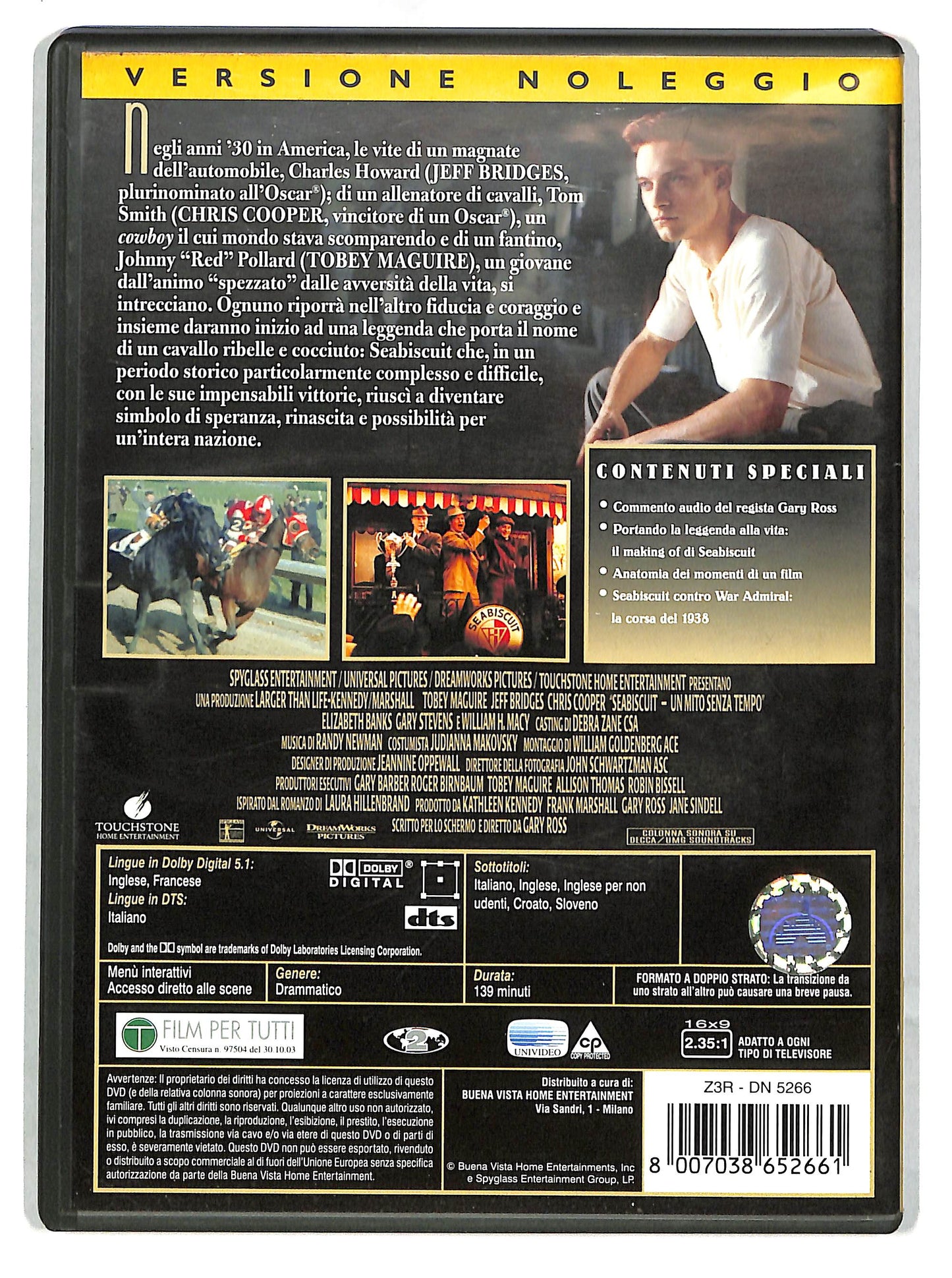 EBOND Seabiscuit - Un mito senza tempo Noleggio DVD DB791317