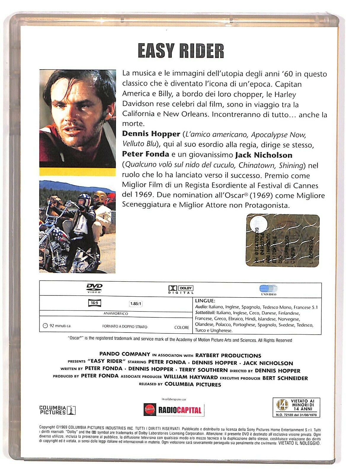 EBOND Easy Rider Con Piter Fonda DVD DB792124