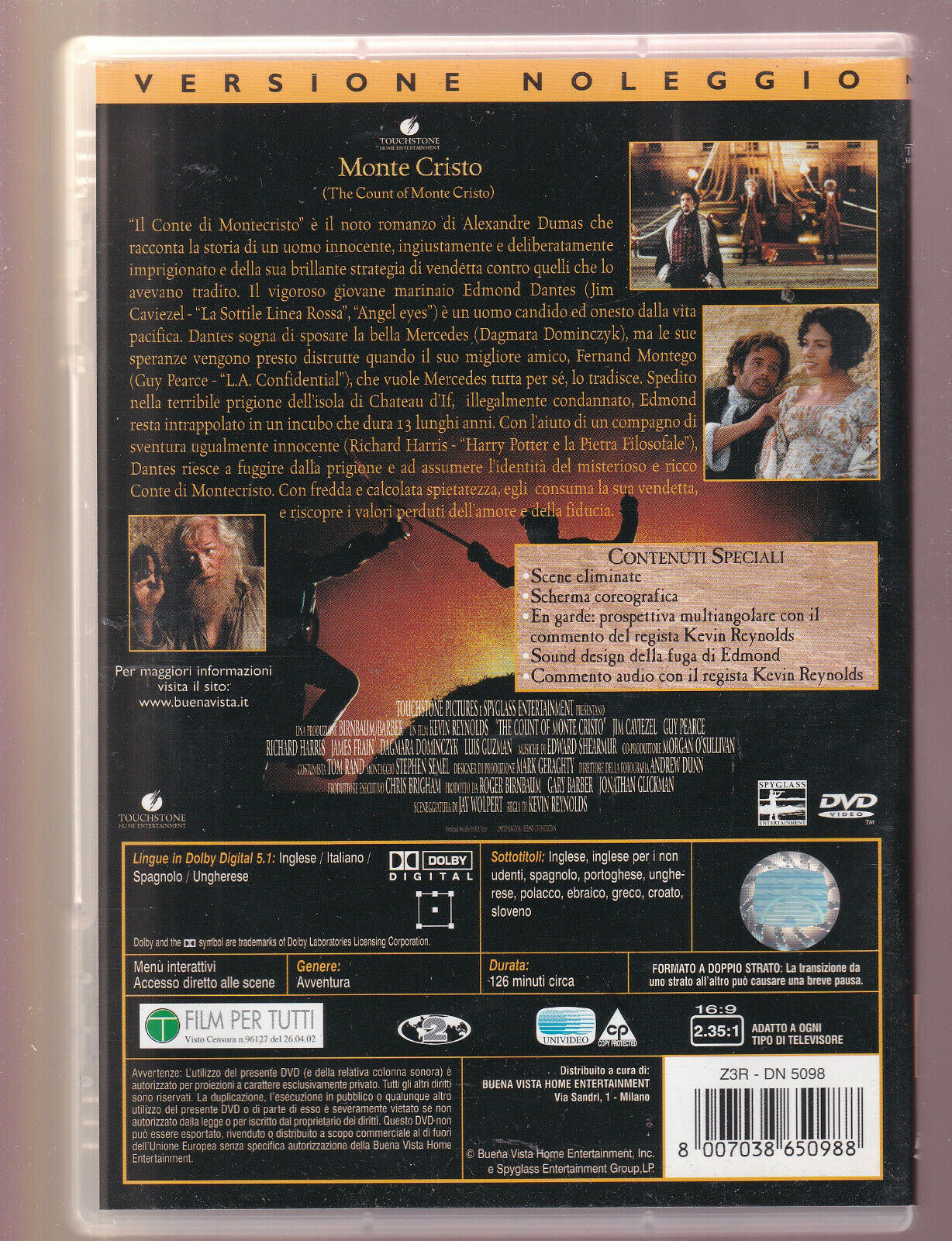 EBOND Monte Cristo Ex Noleggio DVD DB793655