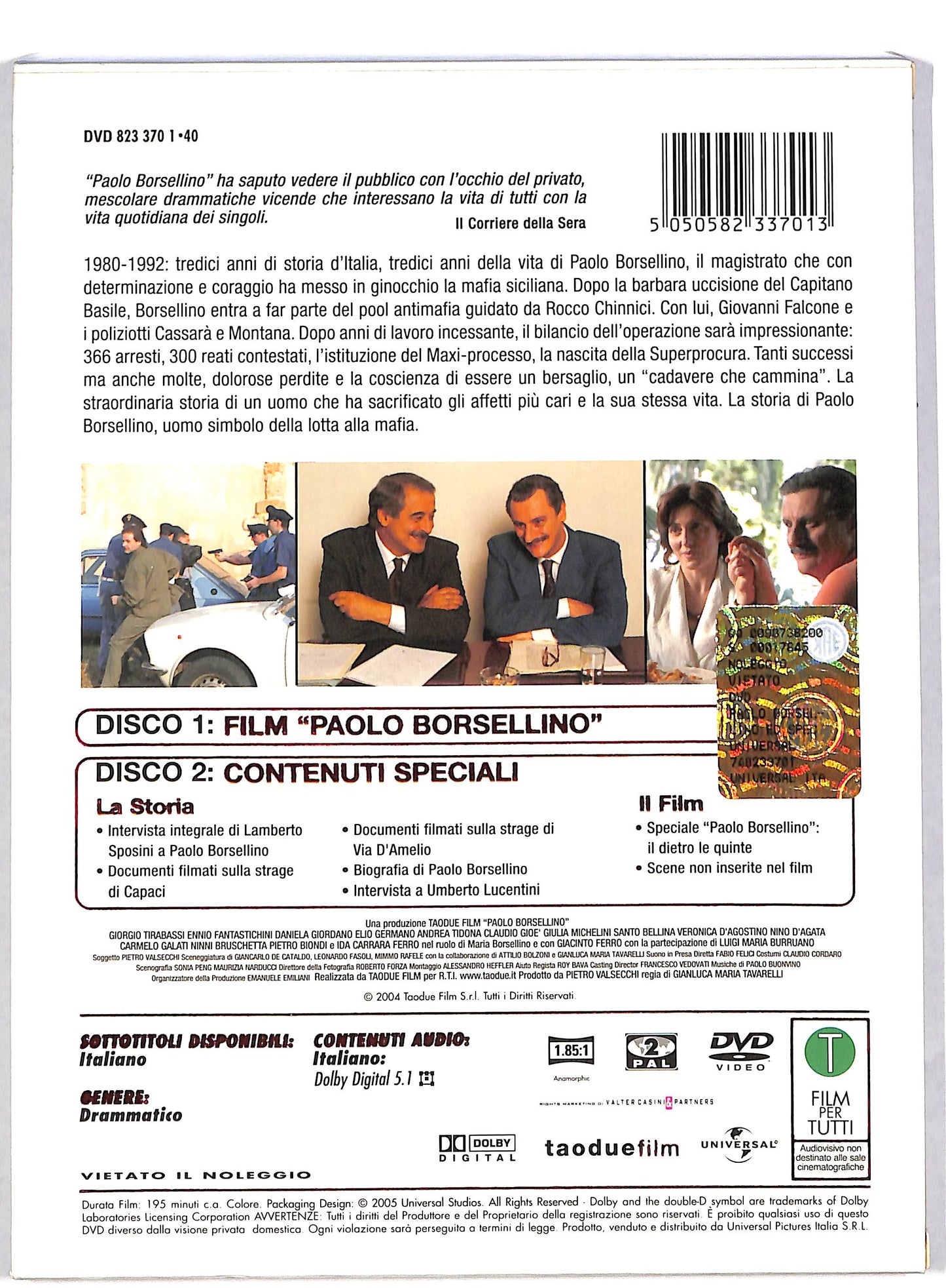 EBOND Paolo Borsellino EDIZIONE SPECIALE DIGIPACK DVD DB793953