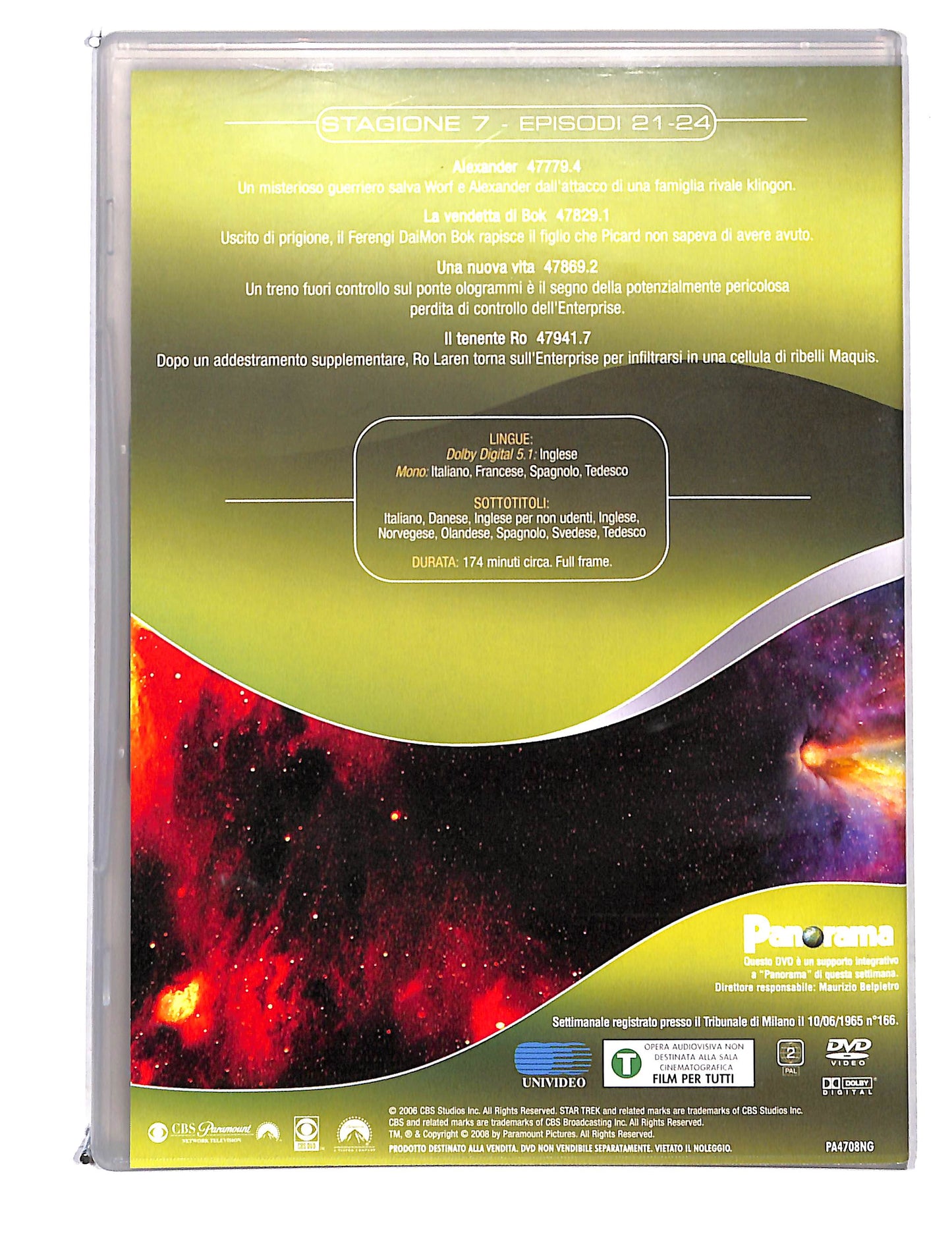 EBOND Star Trek The Next Generation Stagione 7 Epis. 21-24 DVD DB794252